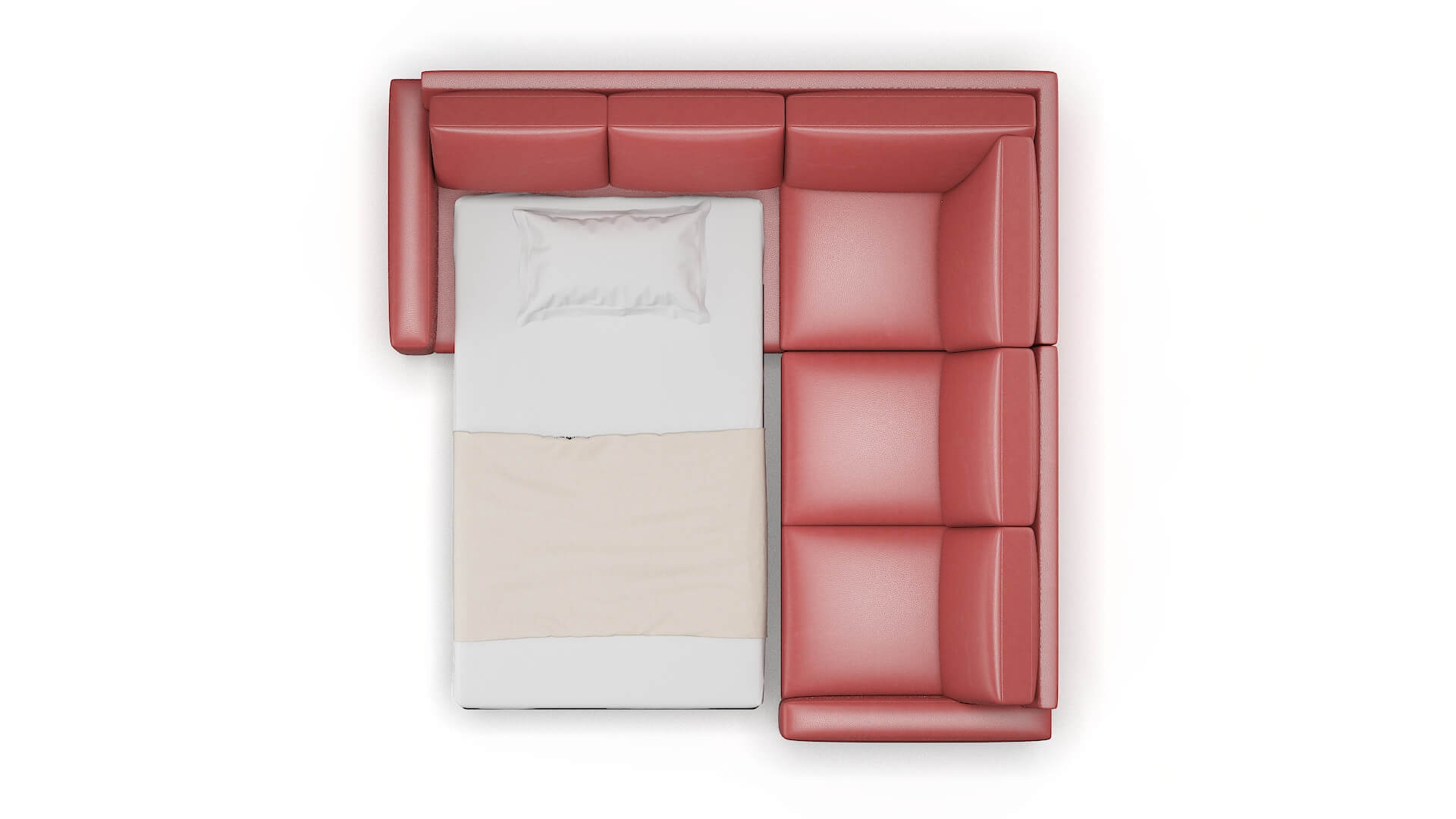 London Dillion Cordovan Sectional Sleeper Espresso legs 3