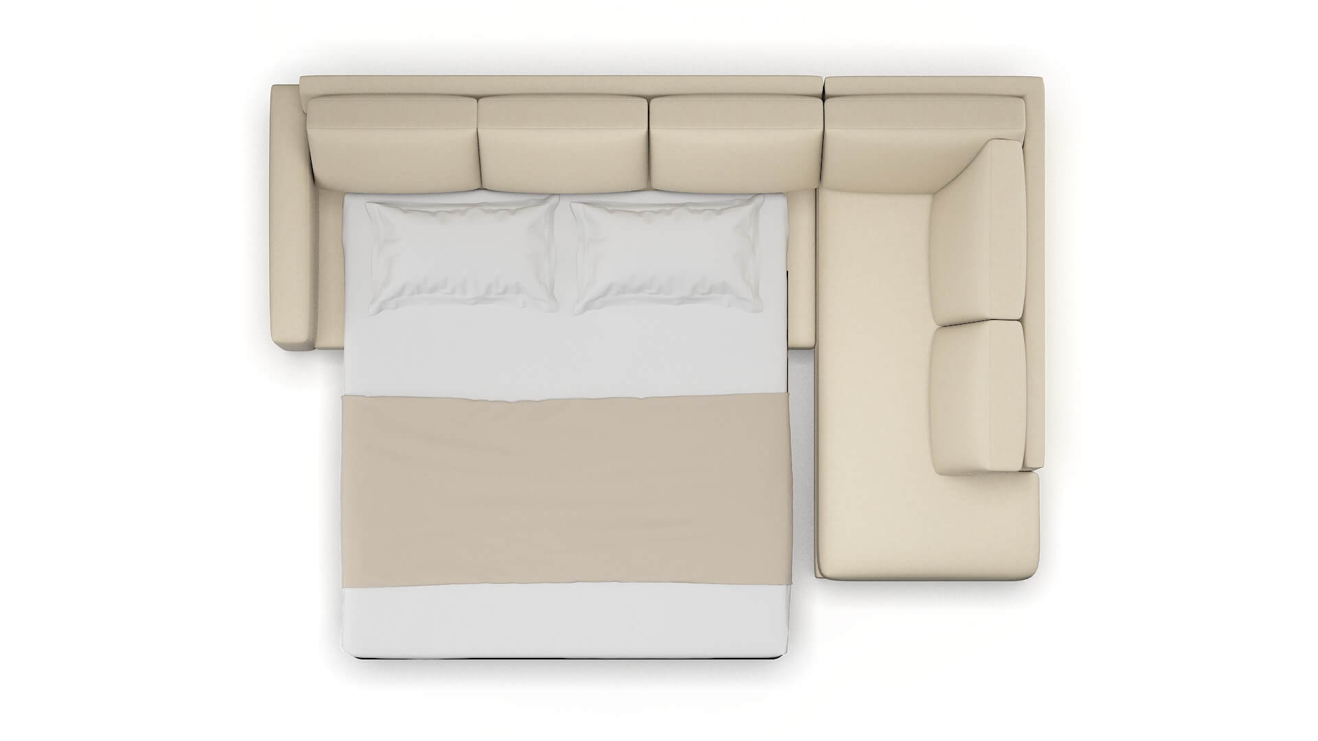London Dream_d Almond Panel Sleeper Espresso legs 3
