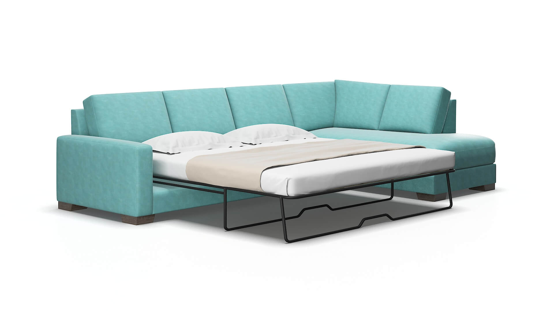 London Dream_d french_blue Panel sleeper Espresso Legs  2