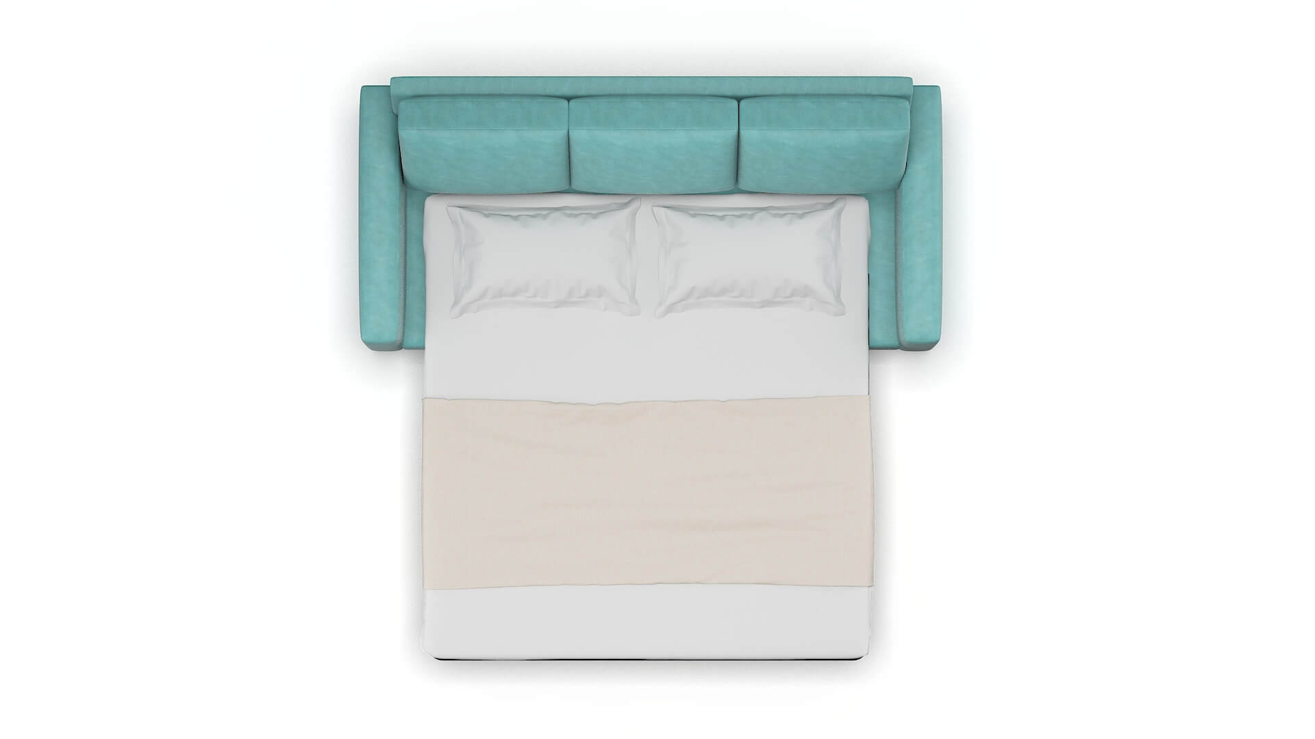 London Dream_d French_blue Sofa Sleeper Espresso legs 3