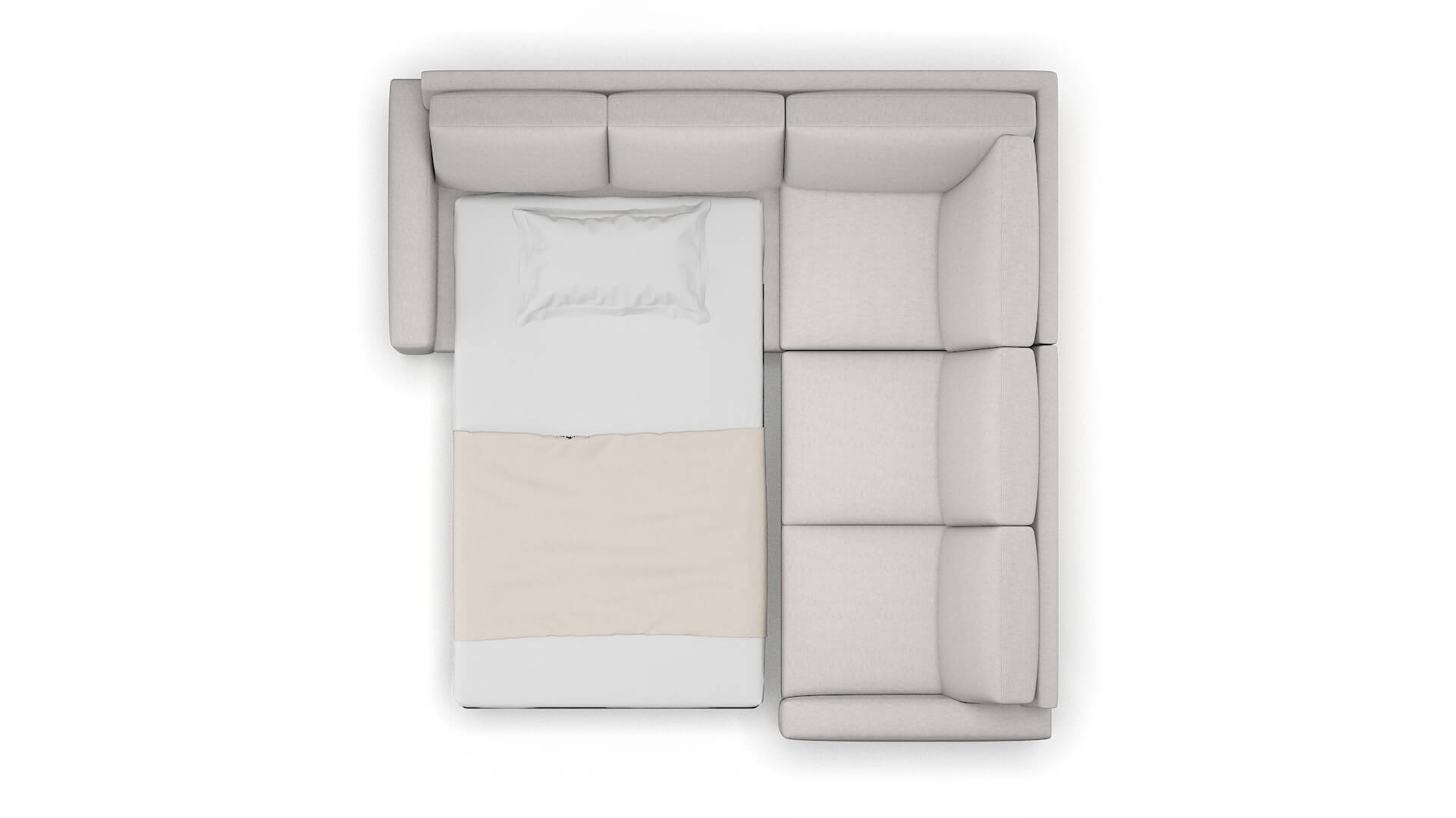 London Dream_d Sterling Sectional Sleeper Espresso legs 3