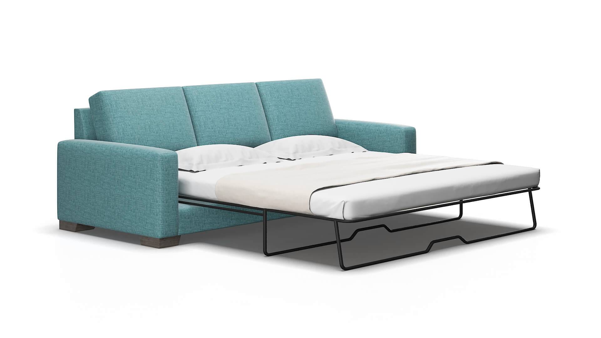 London Elliot Teal Sofa Sleeper espresso legs 2