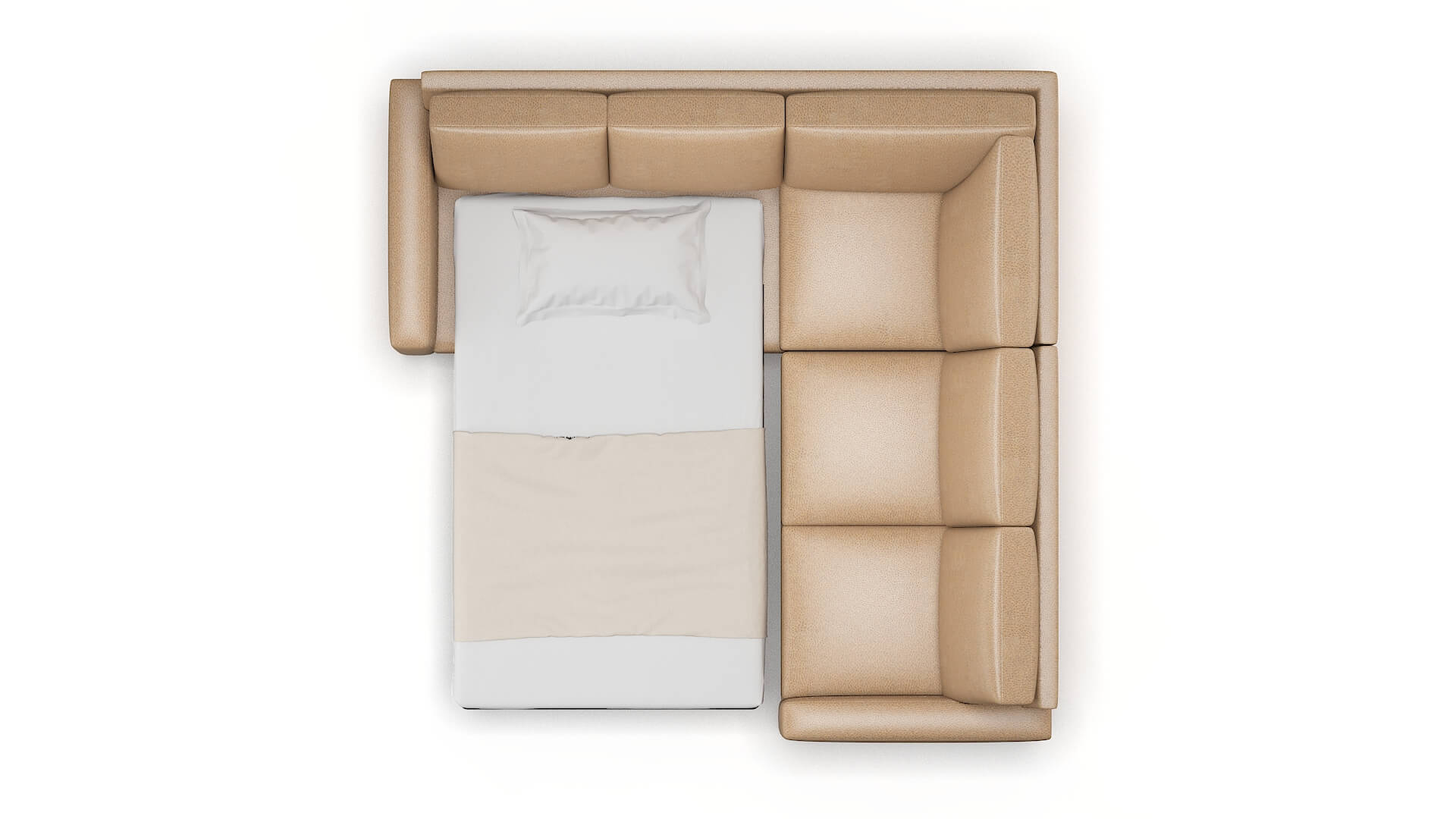 London Ford Dune Sectional Sleeper Espresso legs 3