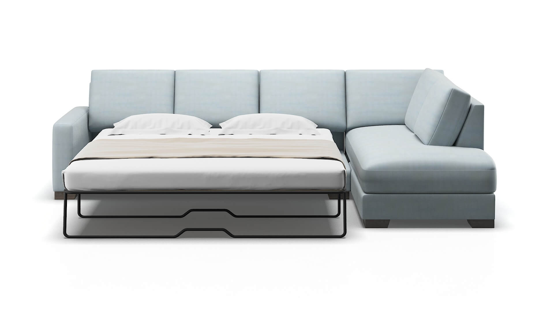 London Hathaway Aqua Panel Sleeper Espresso legs 1