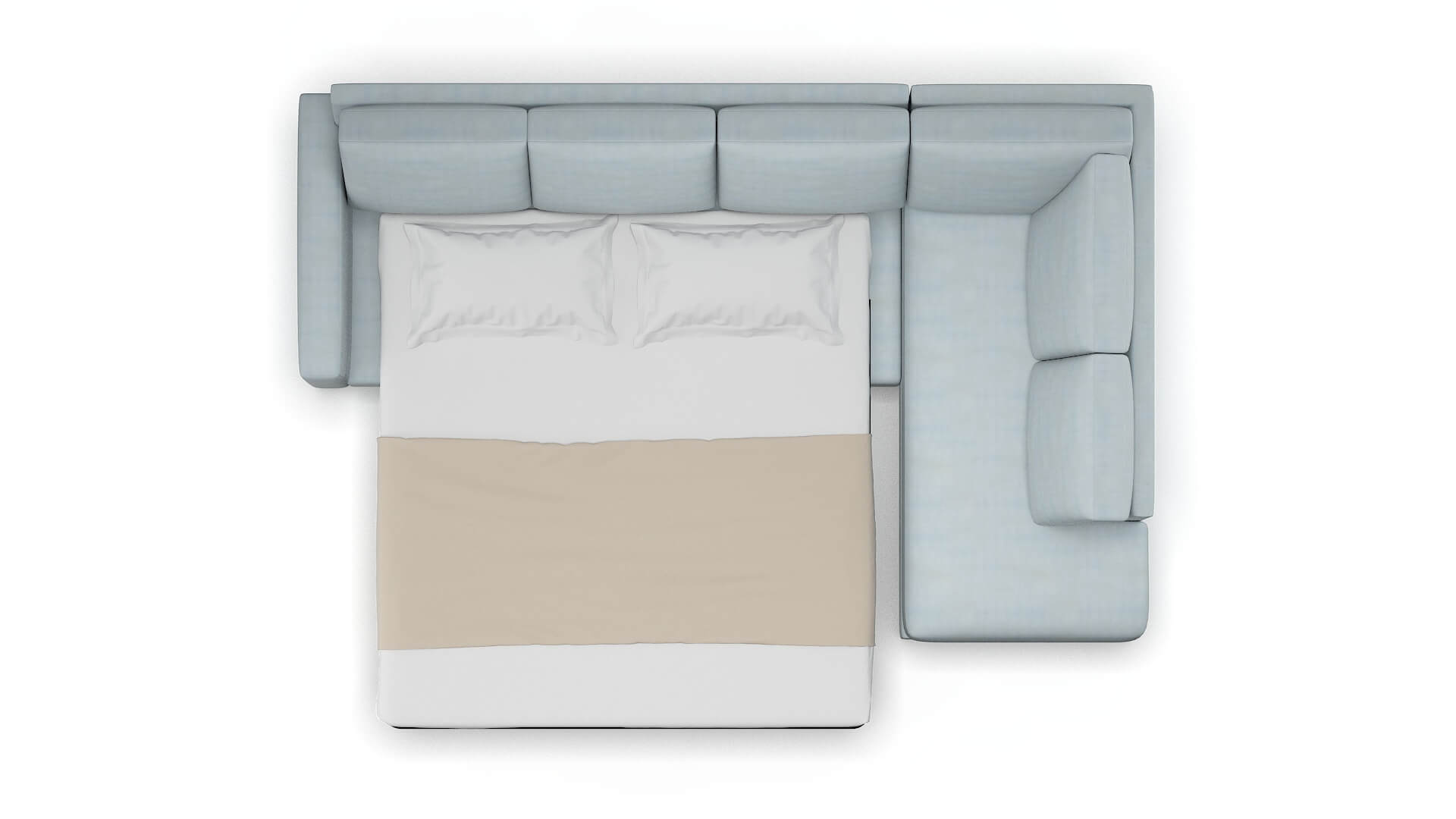 London Hathaway Aqua Panel Sleeper Espresso legs 3