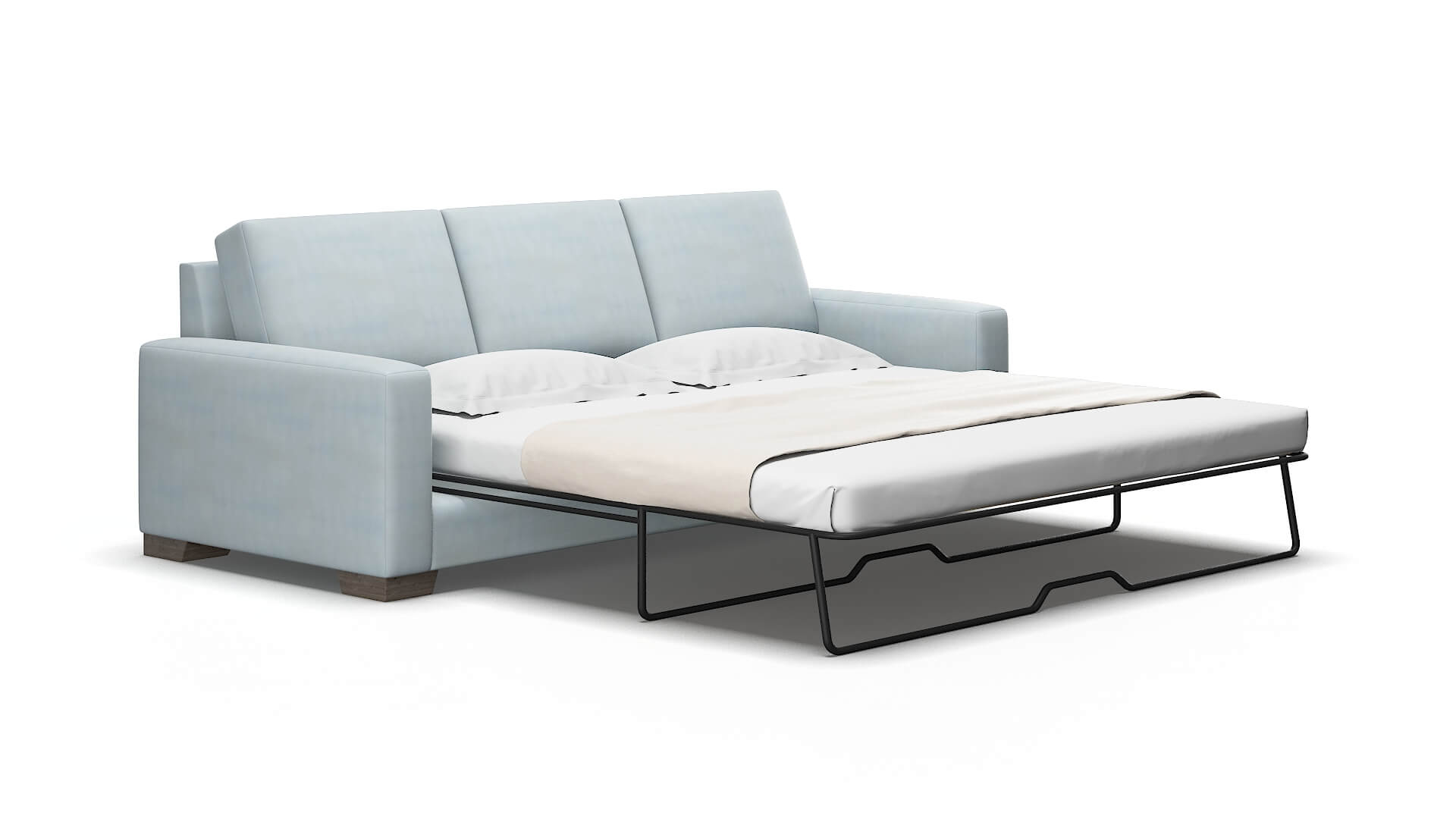 London Hathaway aqua Sofa sleeper Espresso Legs  2