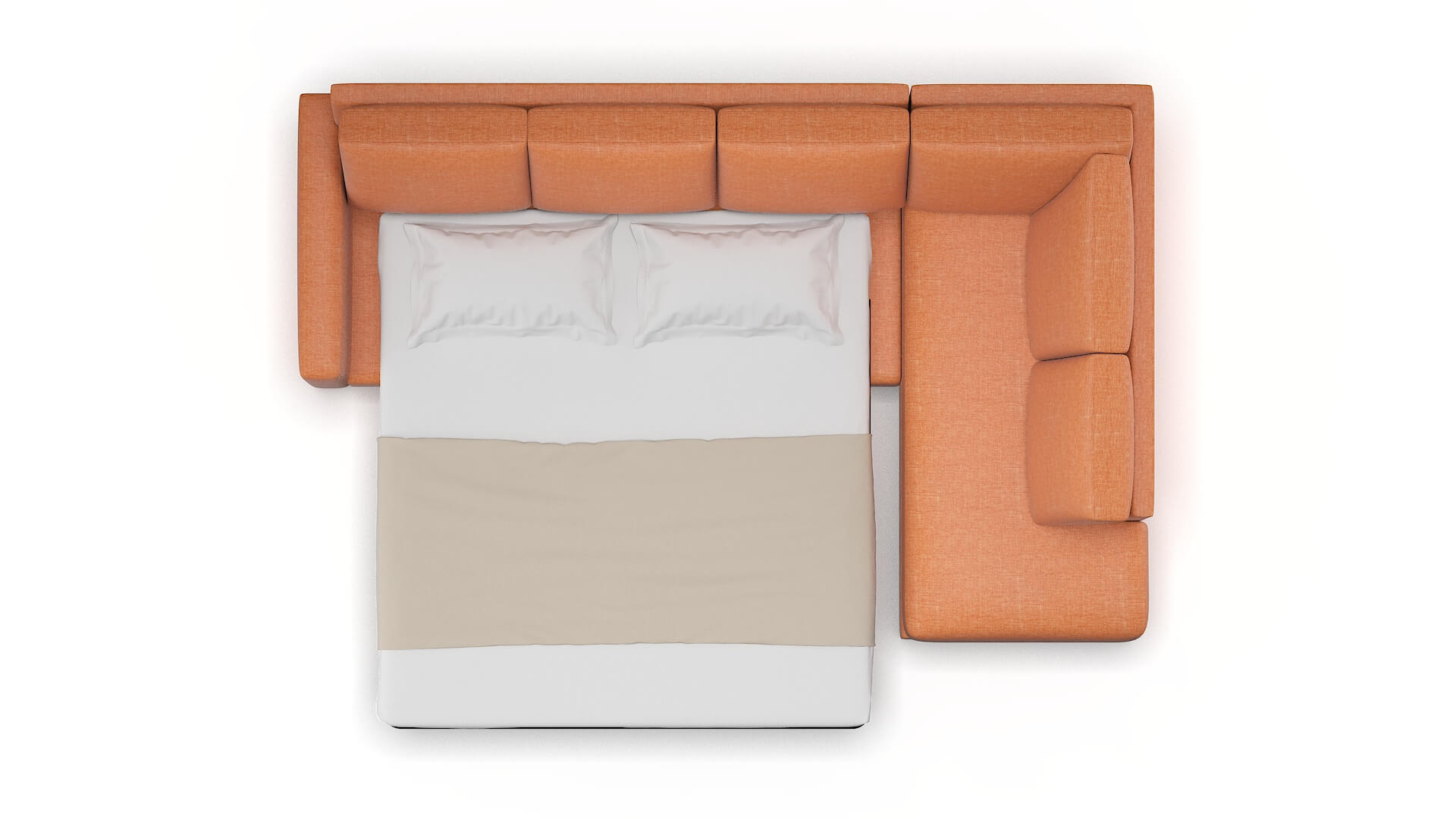 London Hepburn Appricot Panel Sleeper Espresso legs 3