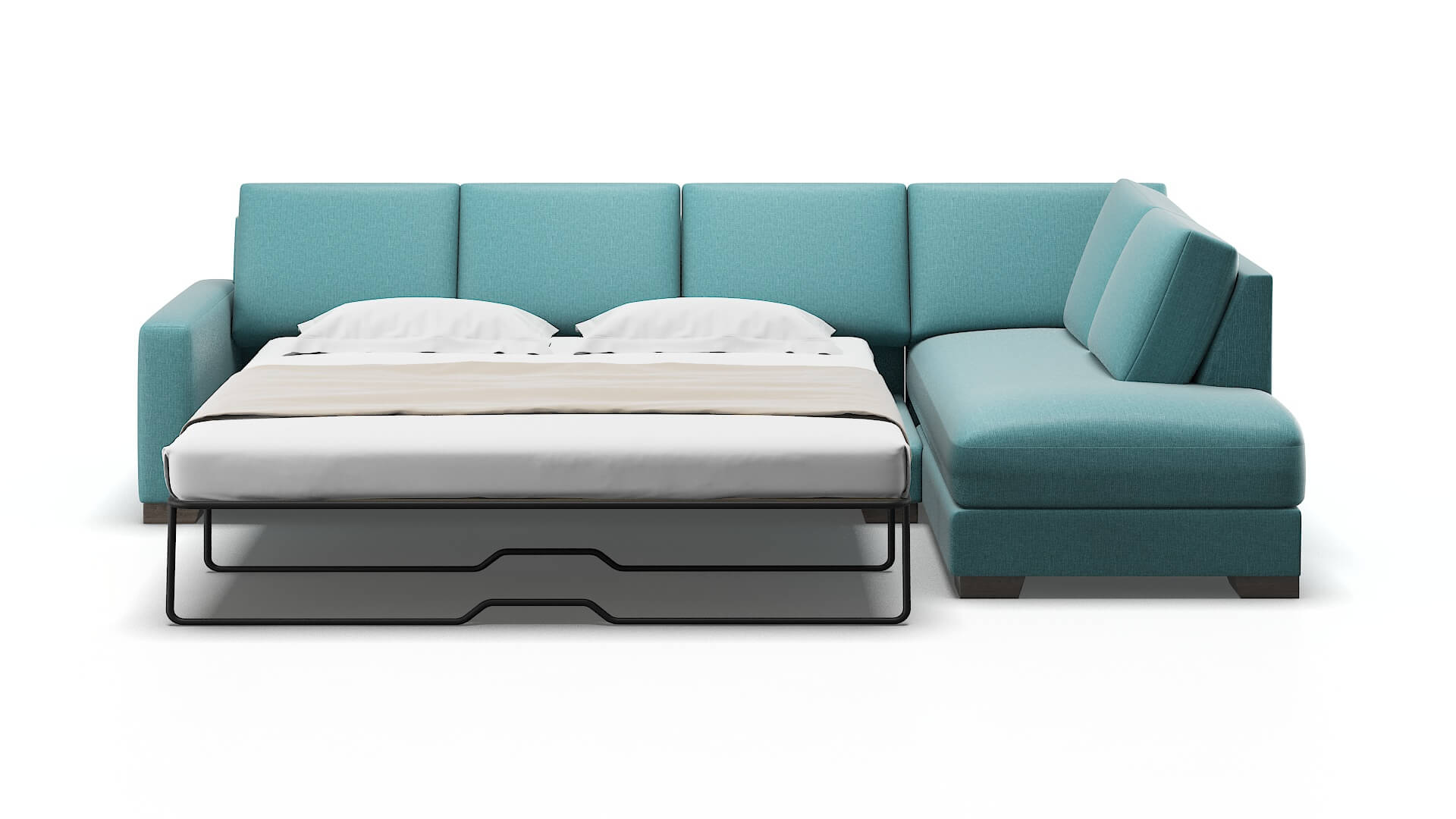 London Hepburn_hrp Emerald Panel Sleeper Espresso legs 1