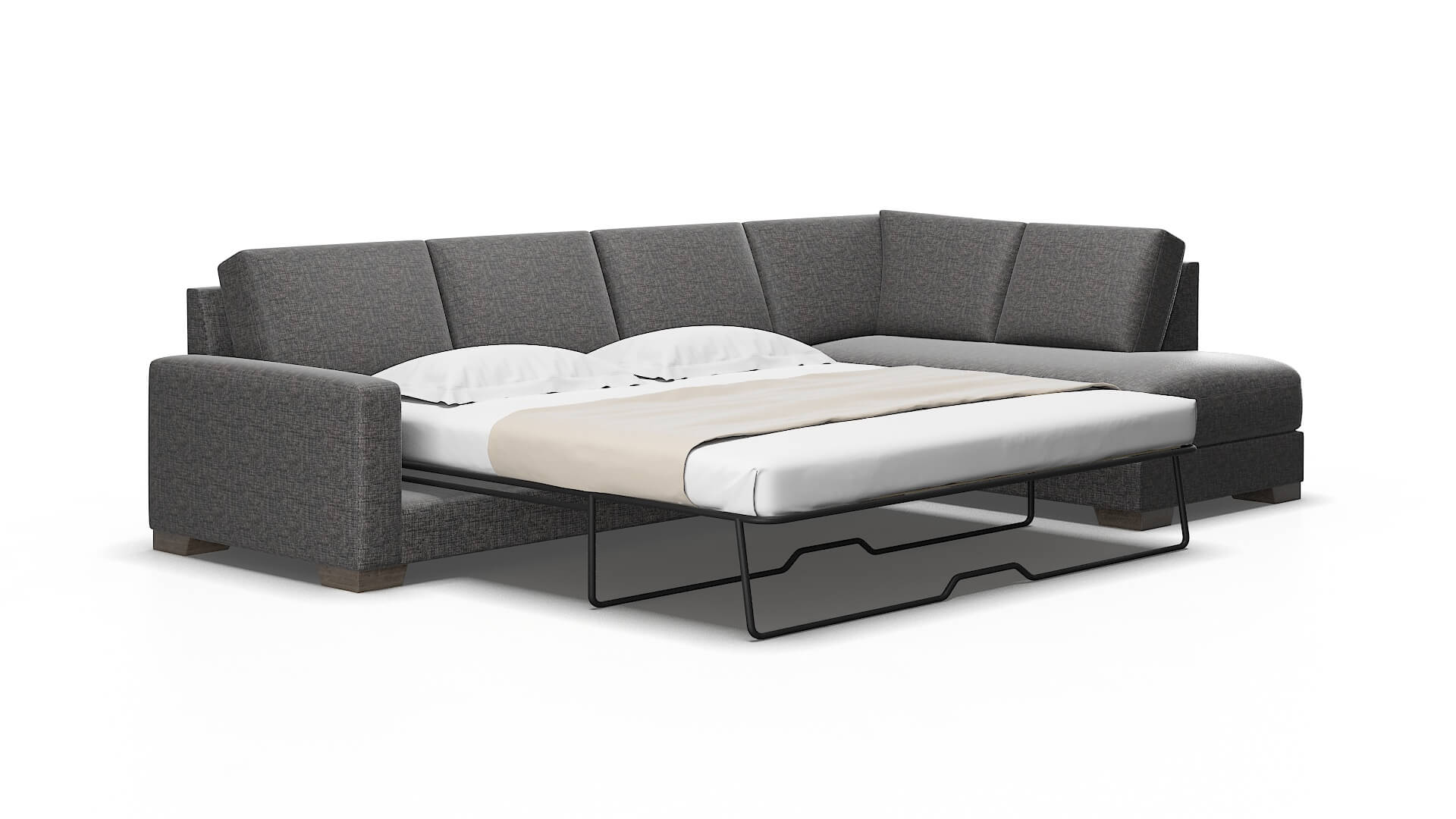 London Insight charcoal Panel sleeper Espresso Legs  2