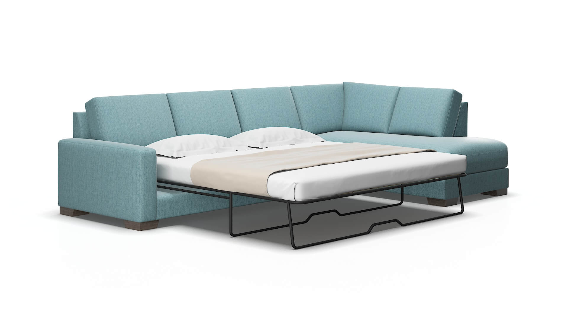 London Insight peacock Panel sleeper Espresso Legs  2
