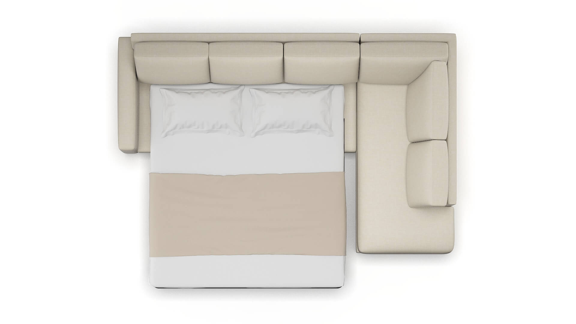 London Keylargo Almond Panel Sleeper Espresso legs 3