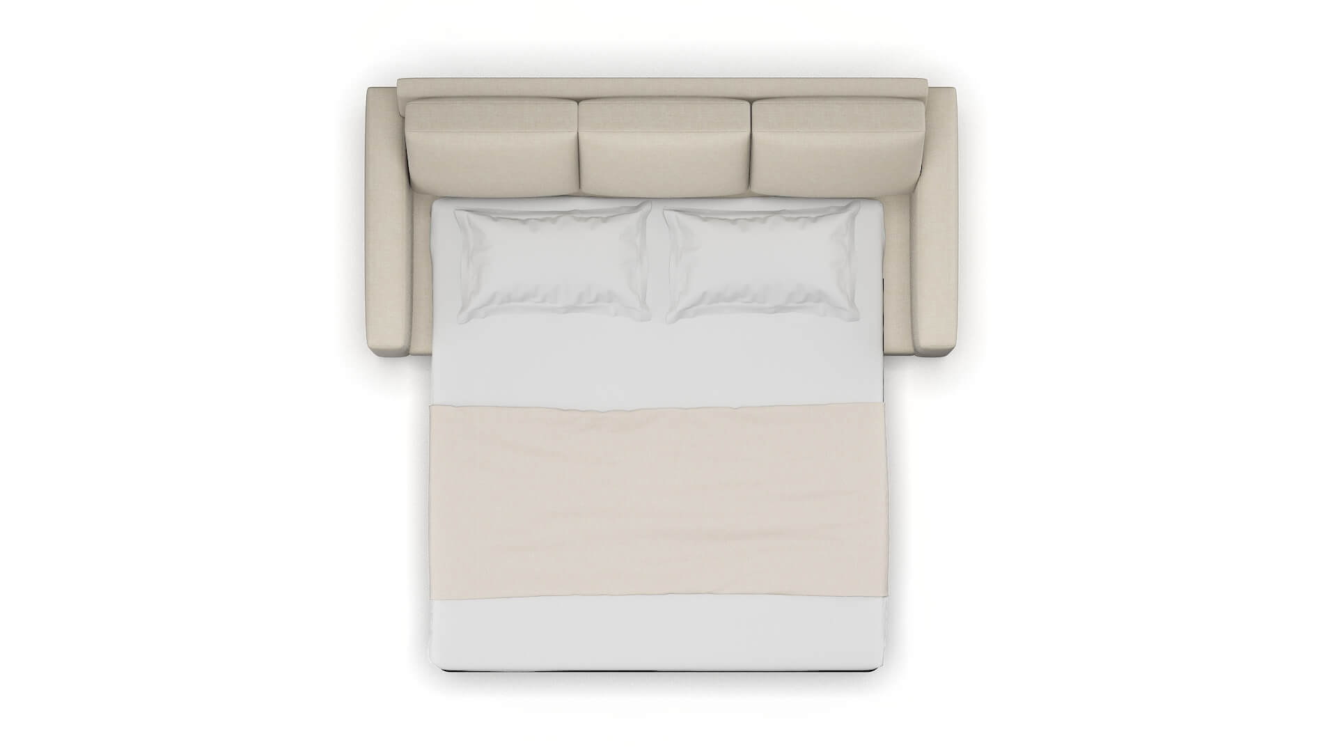 London Keylargo Almond Sofa Sleeper Espresso legs 3