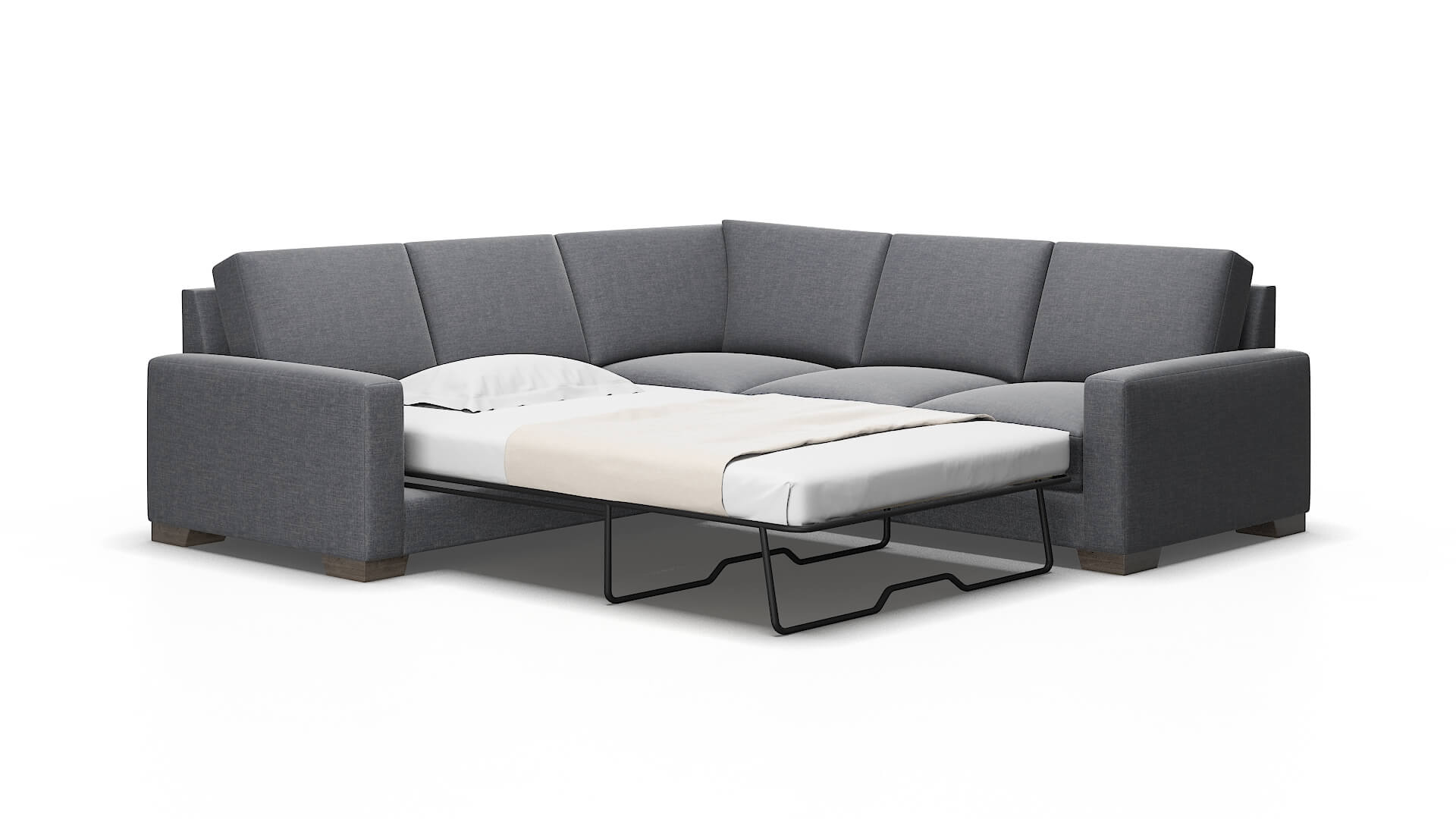 London Keylargo graphite Sectional sleeper Espresso Legs  2
