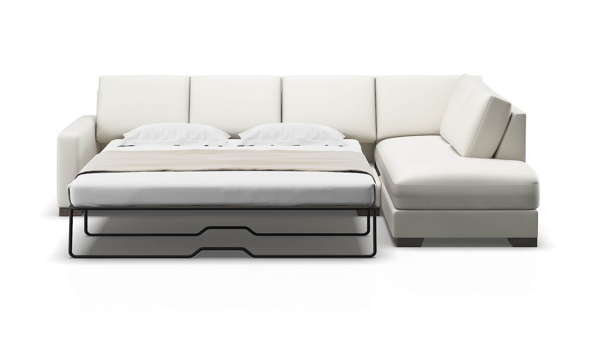 London Keylargo Oatmeal Panel Sleeper Espresso legs 1