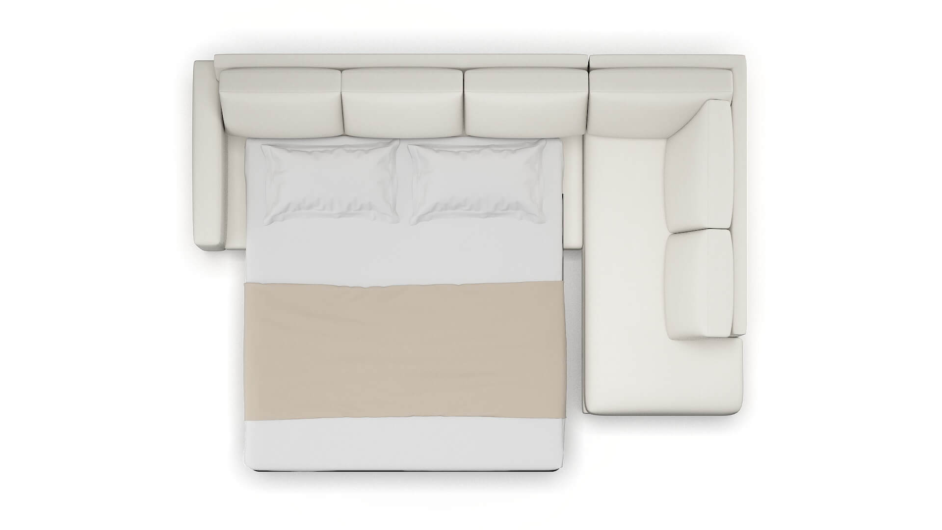 London Keylargo Oatmeal Panel Sleeper Espresso legs 3