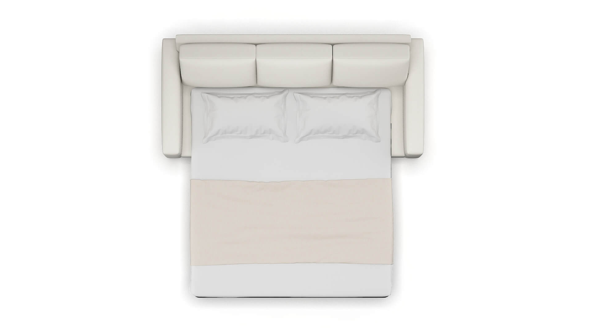 London Keylargo Oatmeal Sofa Sleeper Espresso legs 3