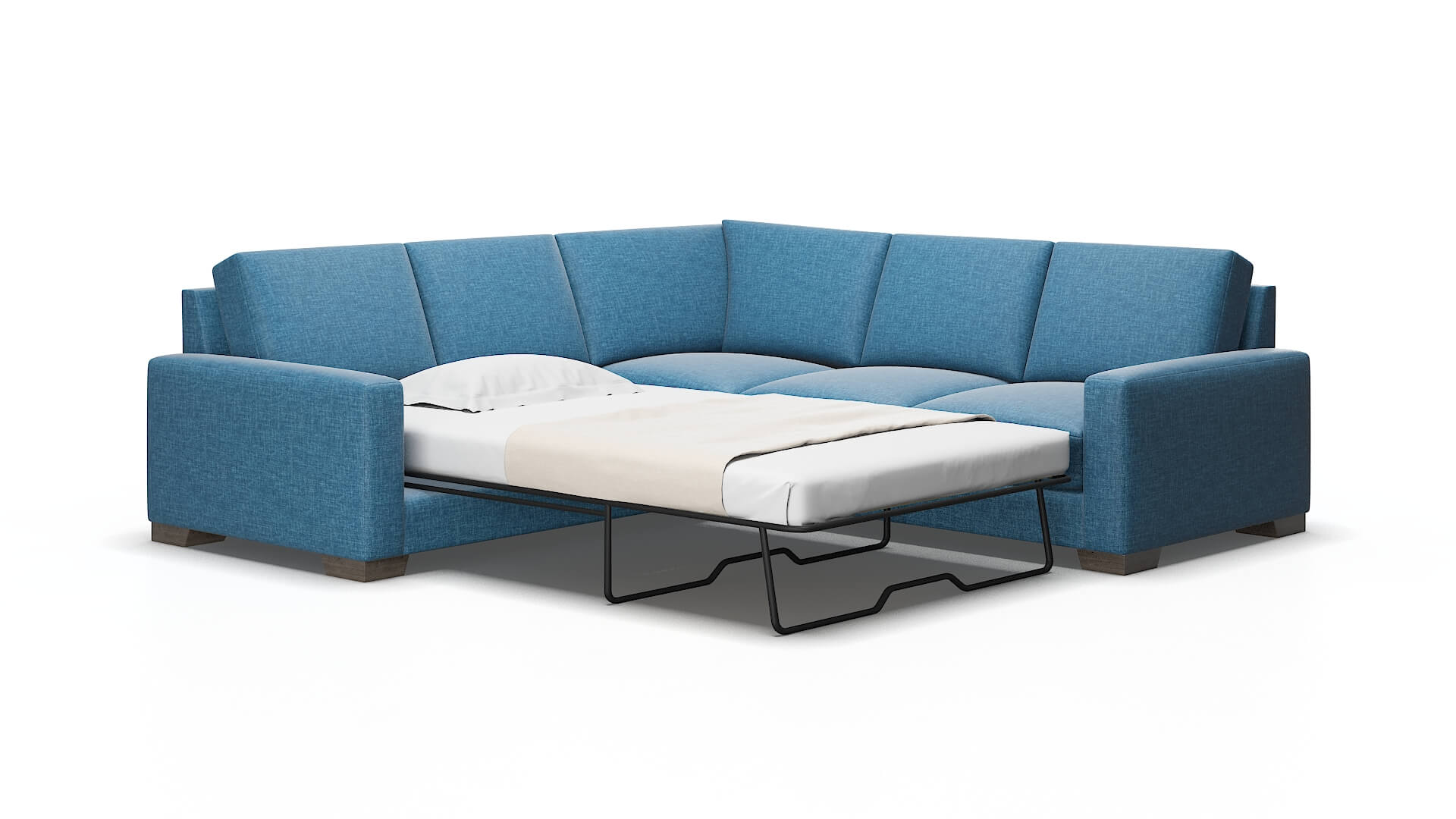 London Keylargo ocean Sectional sleeper Espresso Legs  2