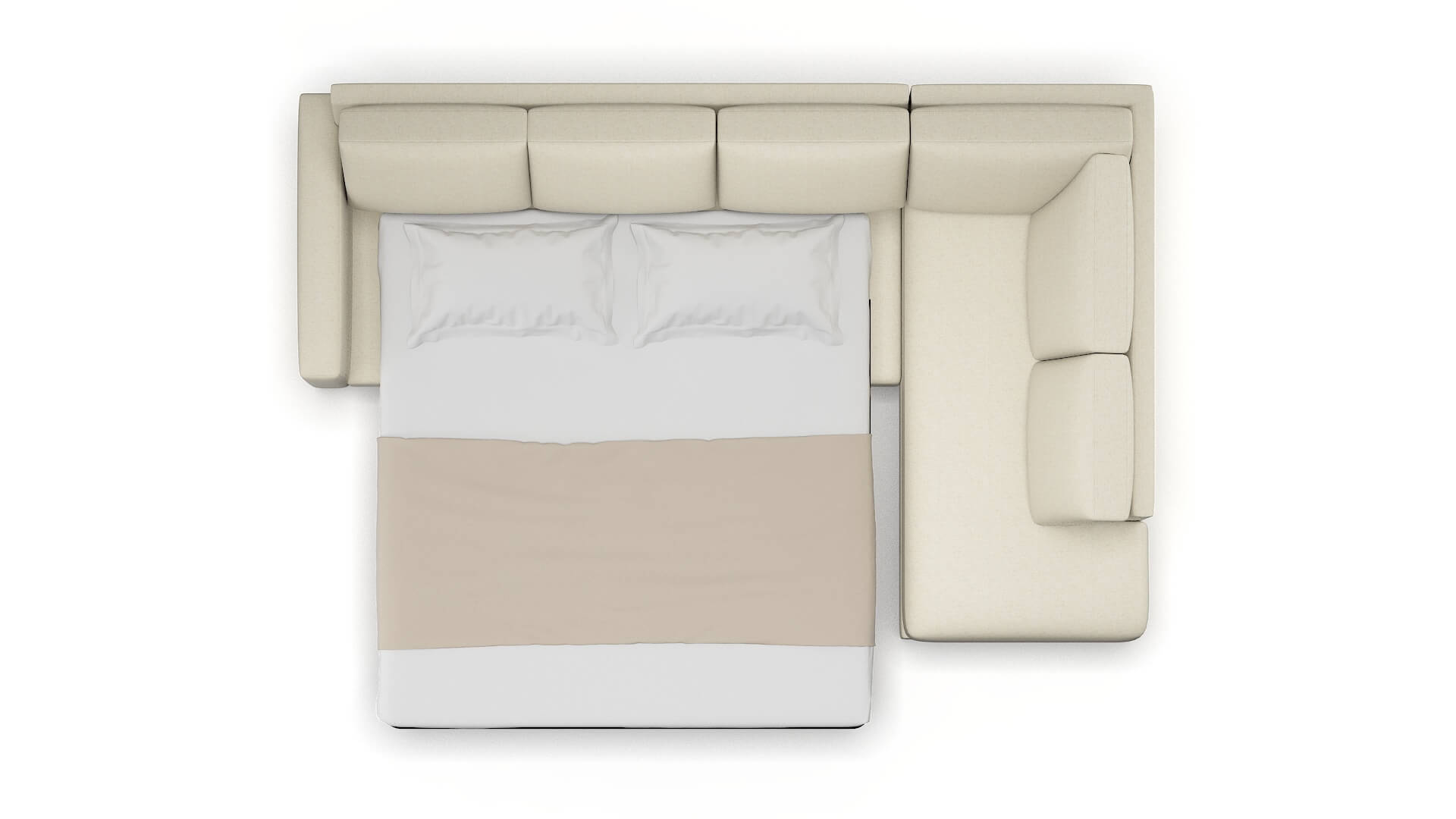 London Lana Sand Panel Sleeper Espresso legs 3