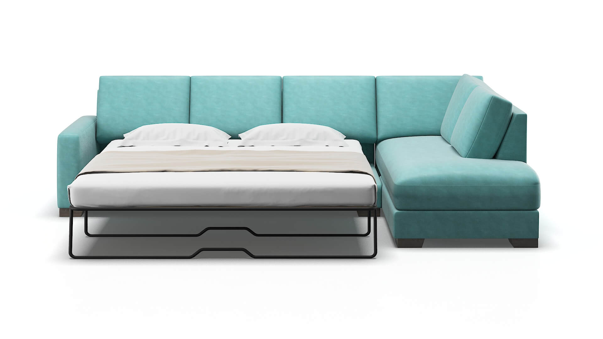 London Leslie Caribbean Panel Sleeper Espresso legs 1