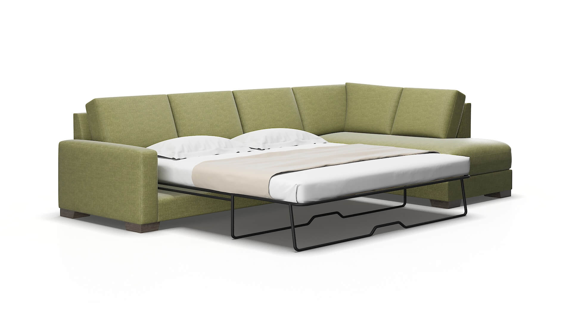 London Leslie lawn Panel sleeper Espresso Legs  2