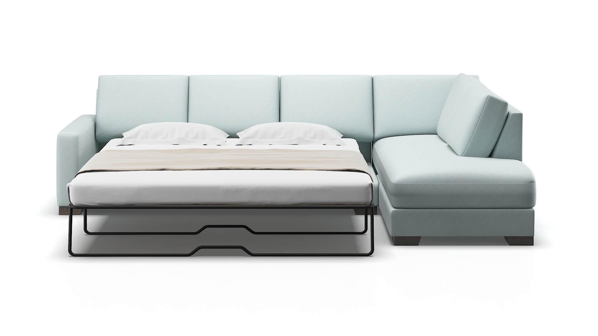 London Leslie Robins_egg Panel Sleeper Espresso legs 1