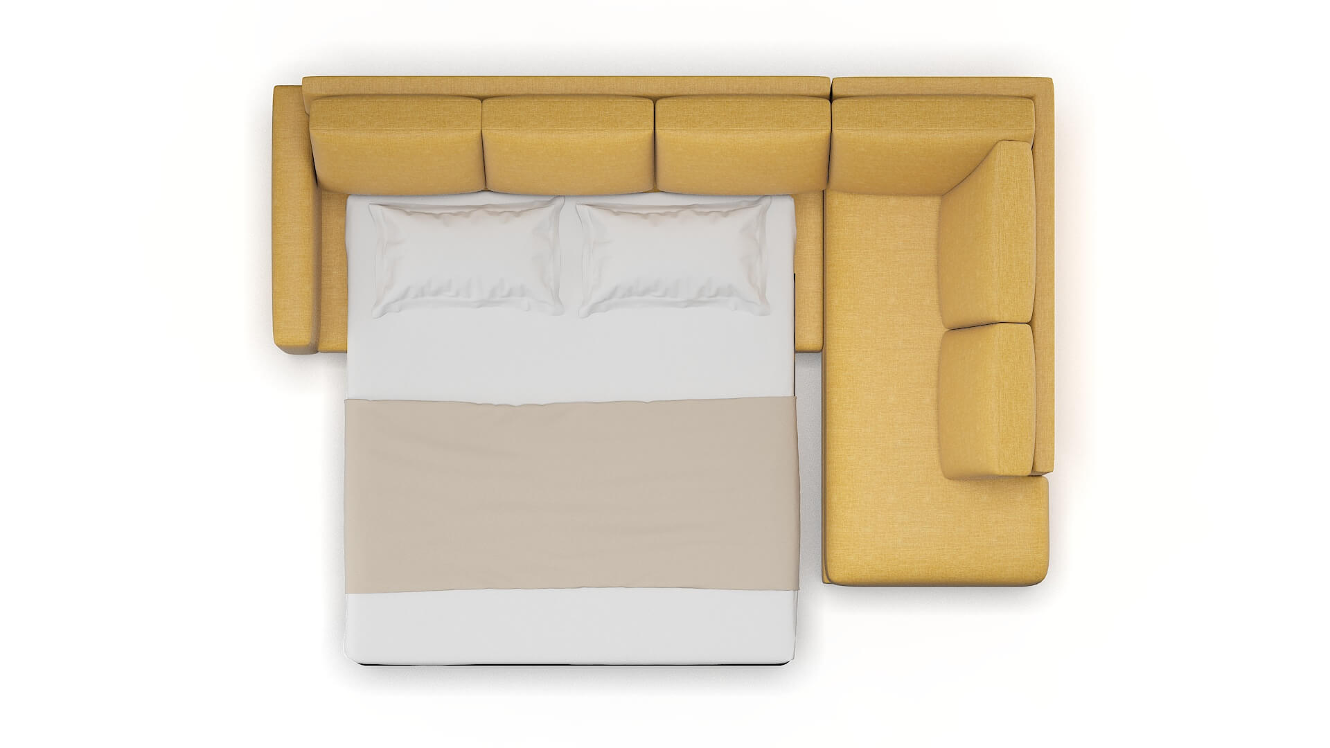 London Leslie Saffron Panel Sleeper Espresso legs 3