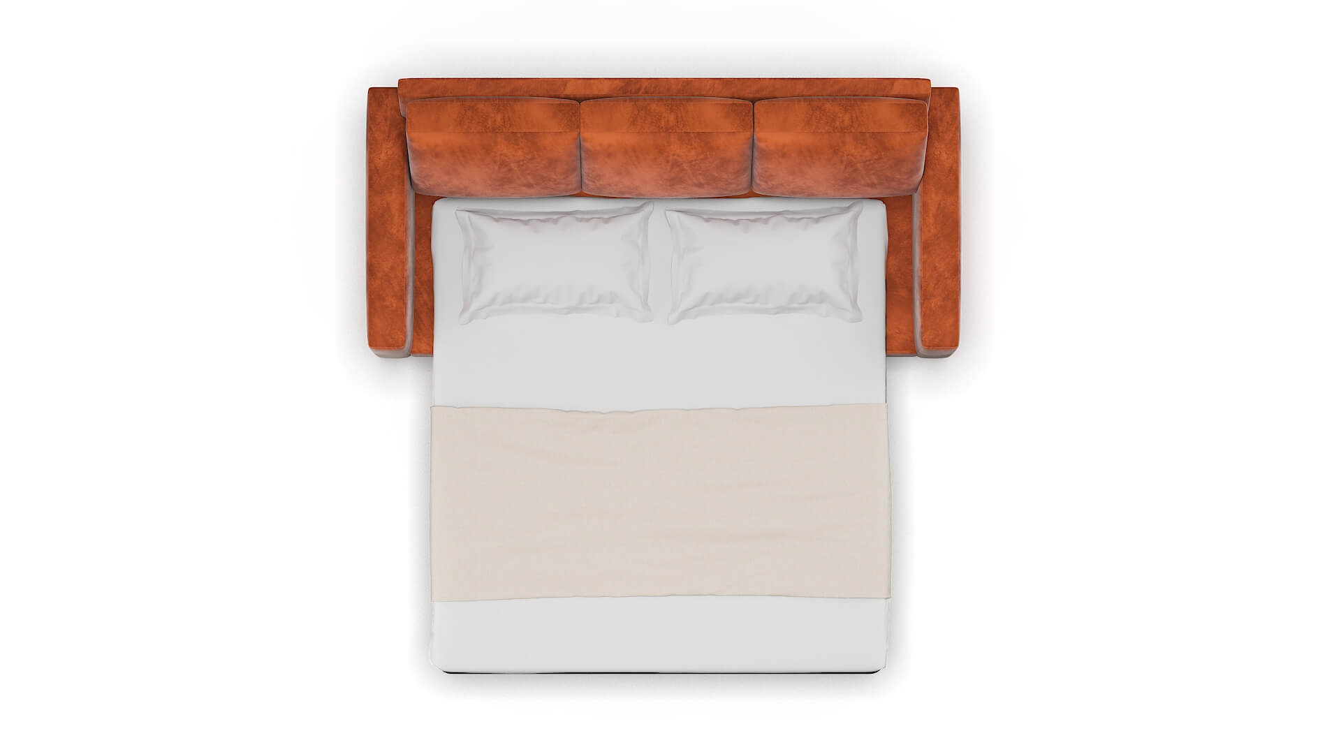 London Loft Copper Sofa Sleeper Espresso legs 3