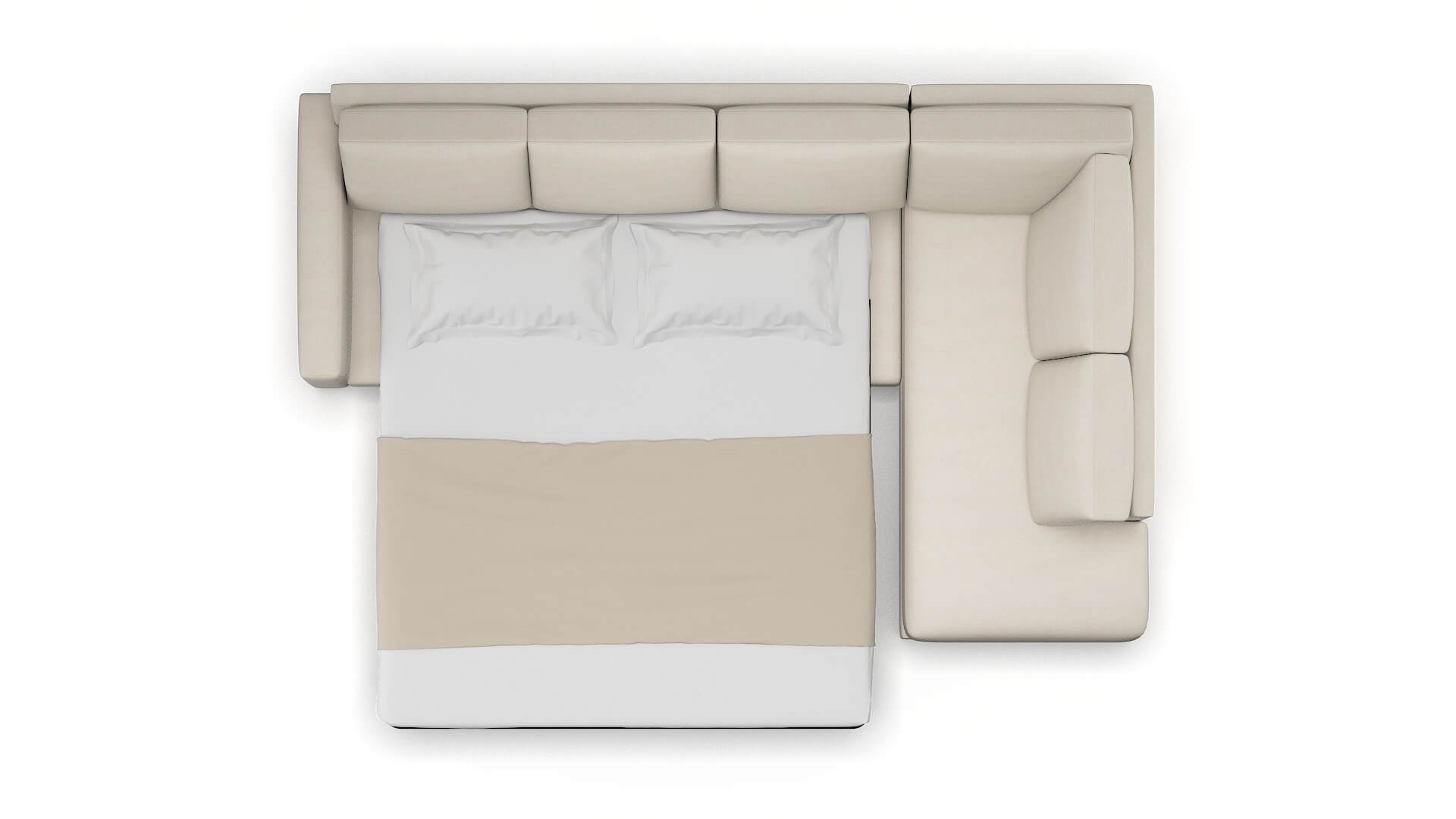 London Malibu Linen Panel Sleeper Espresso legs 3