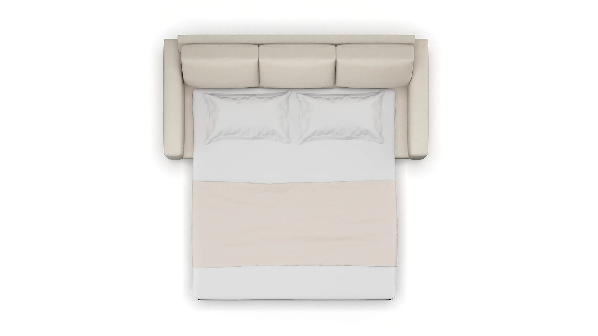 London Malibu Linen Sofa Sleeper Espresso legs 3