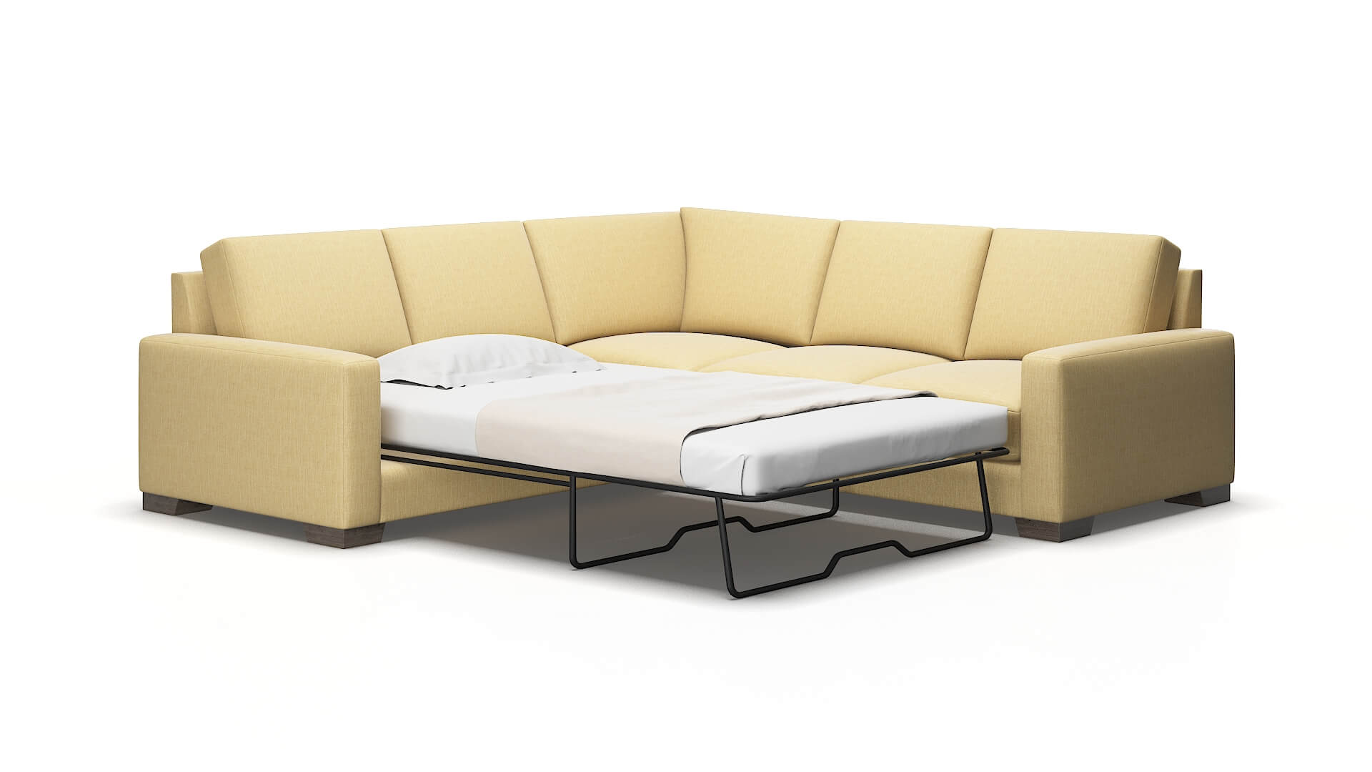 London Malibu maize Sectional sleeper Espresso Legs  2