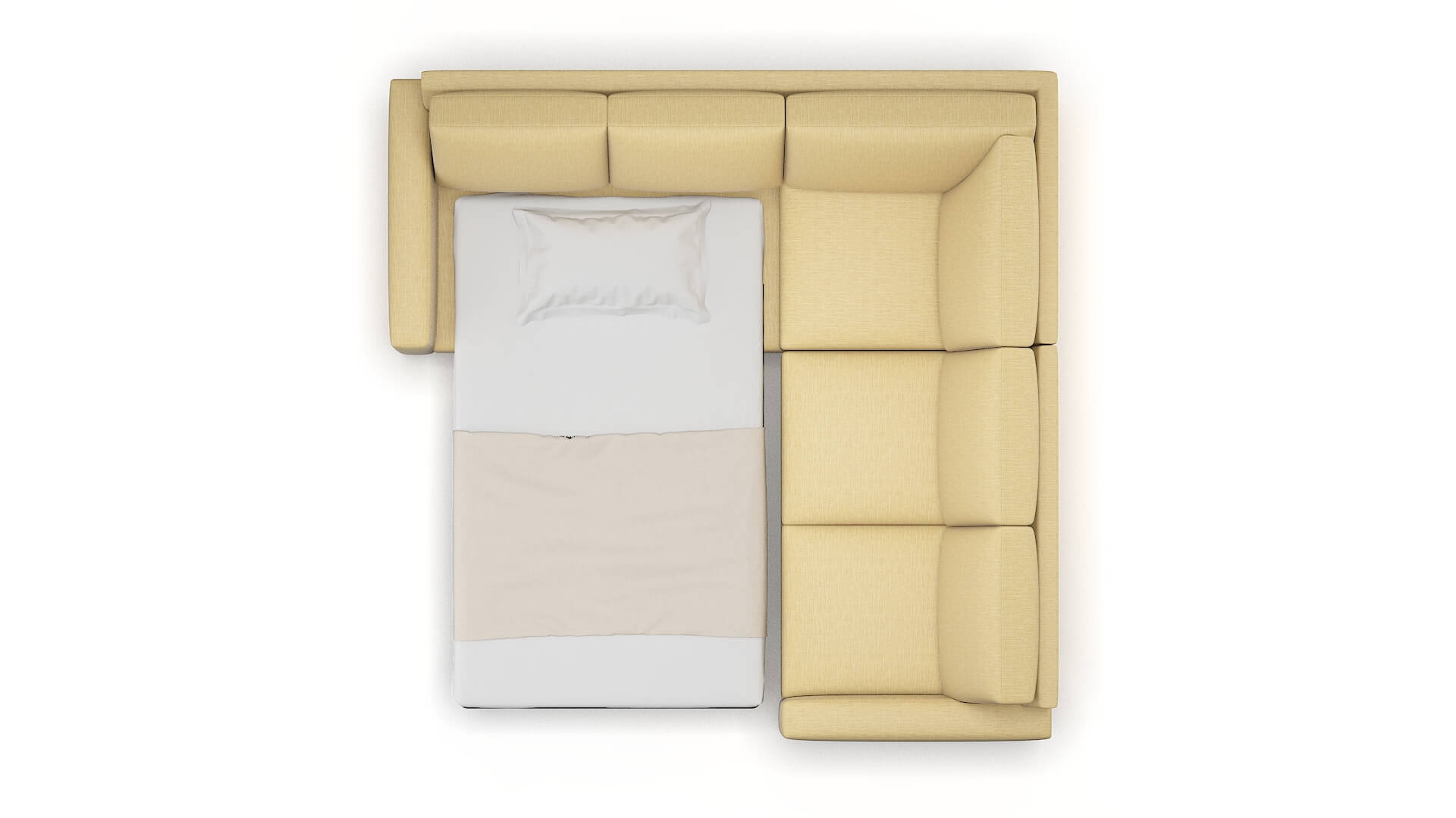 London Malibu Maize Sectional Sleeper Espresso legs 3