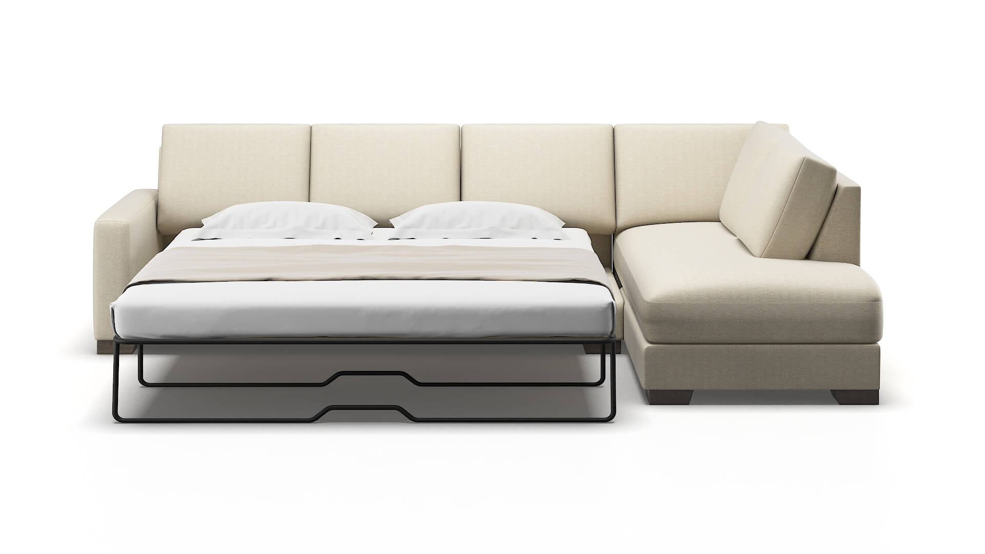 London Malibu Sand Panel Sleeper Espresso legs 1