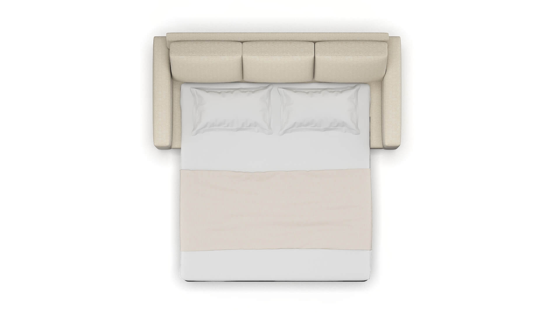 London Malibu Sand Sofa Sleeper Espresso legs 3