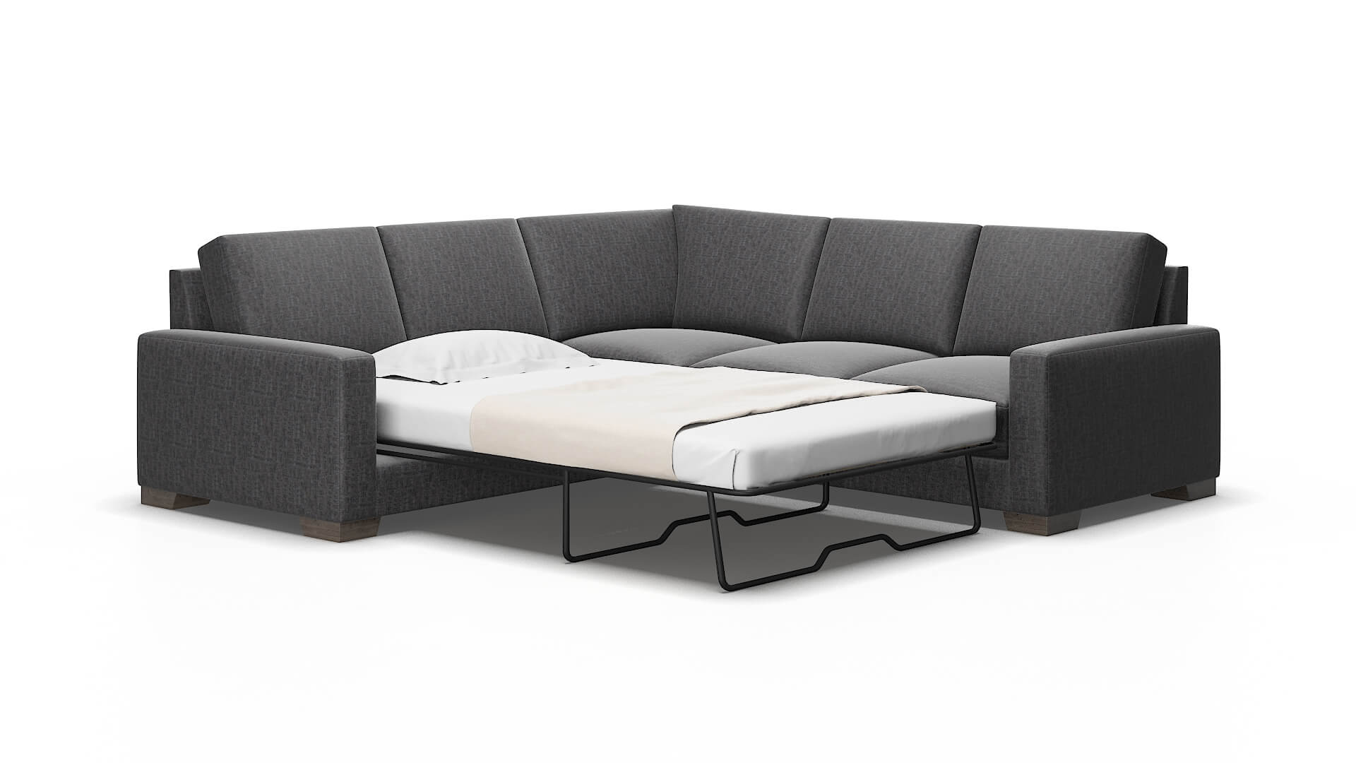 London Marcy baltic Sectional sleeper Espresso Legs  2