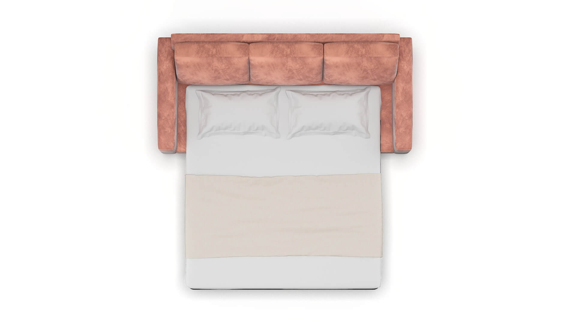 London Naples Blush Sofa Sleeper Espresso legs 3