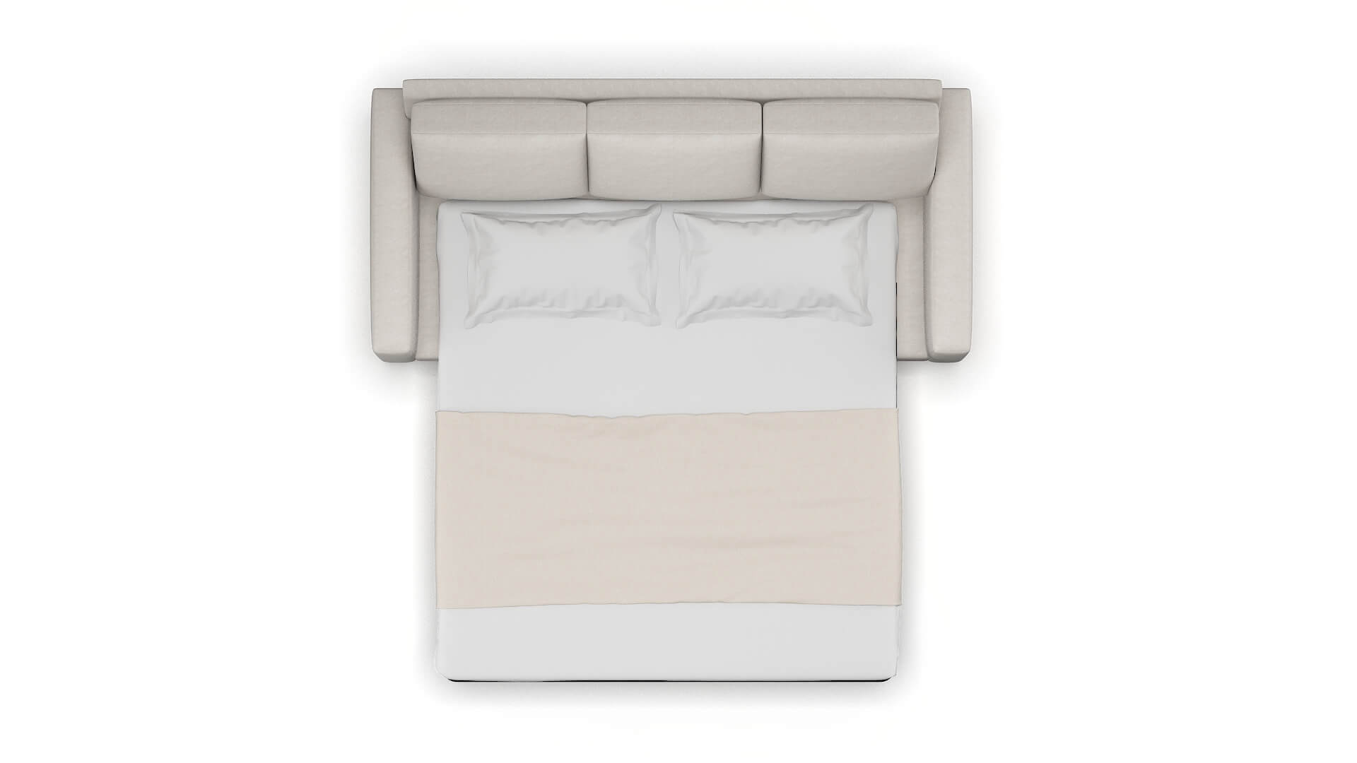 London Noble Grey Sofa Sleeper Espresso legs 3