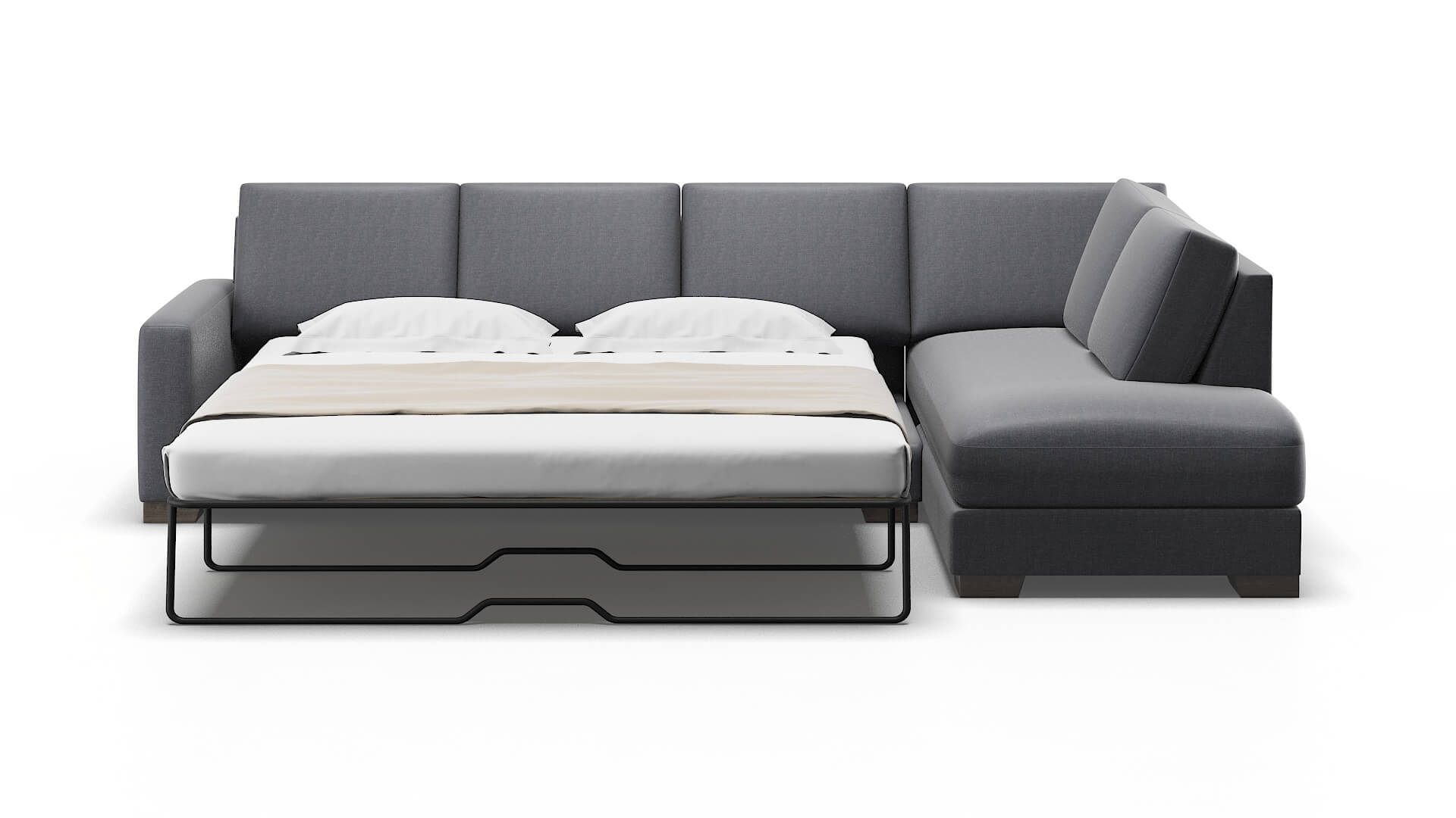 London Notion Graphite Panel Sleeper Espresso legs 1