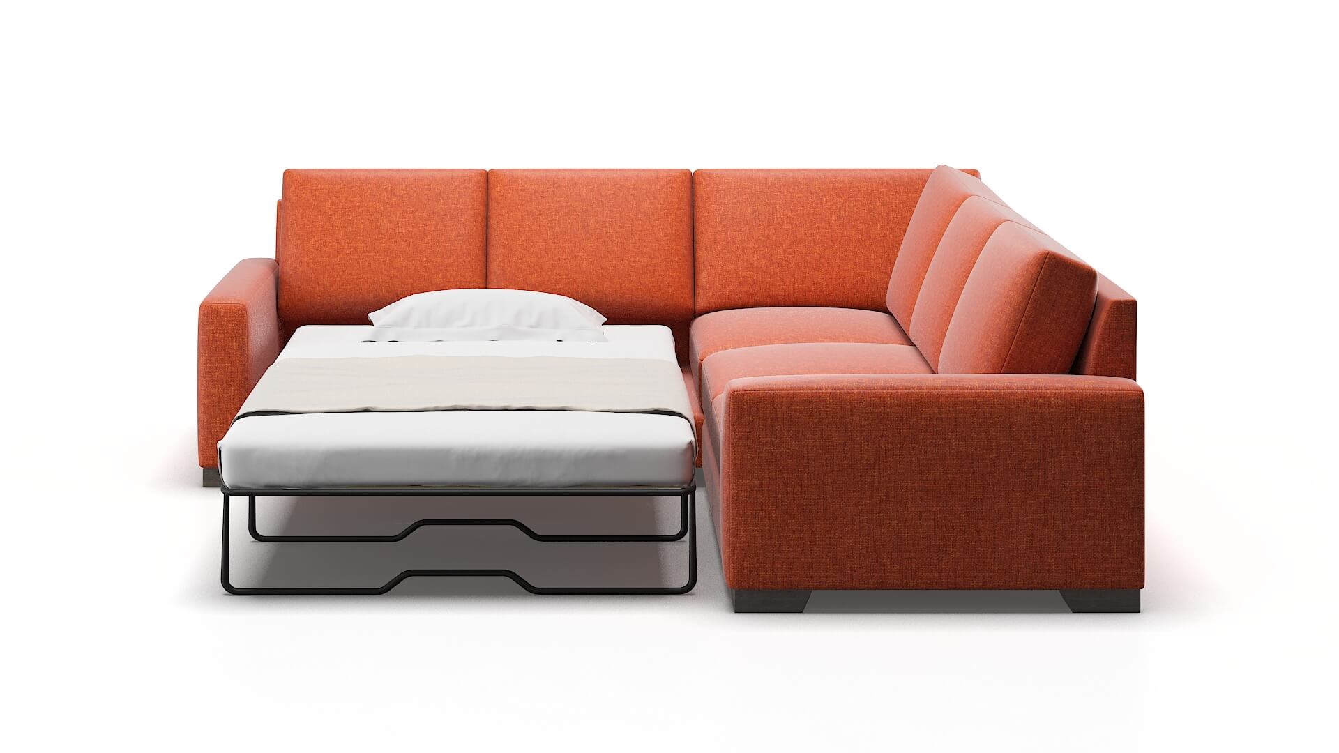 London Notion Tang Sectional Sleeper Espresso legs 1