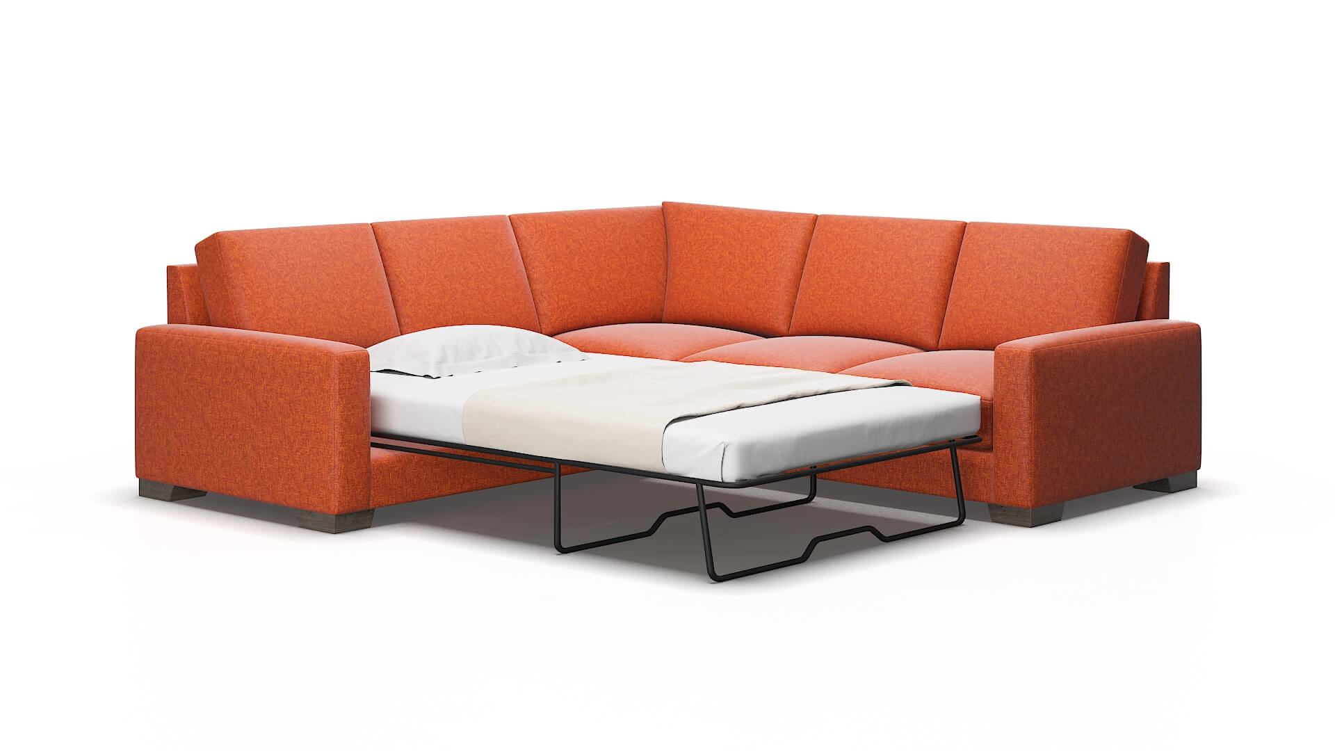 London Notion Tang Sectional Sleeper Espresso Legs 2