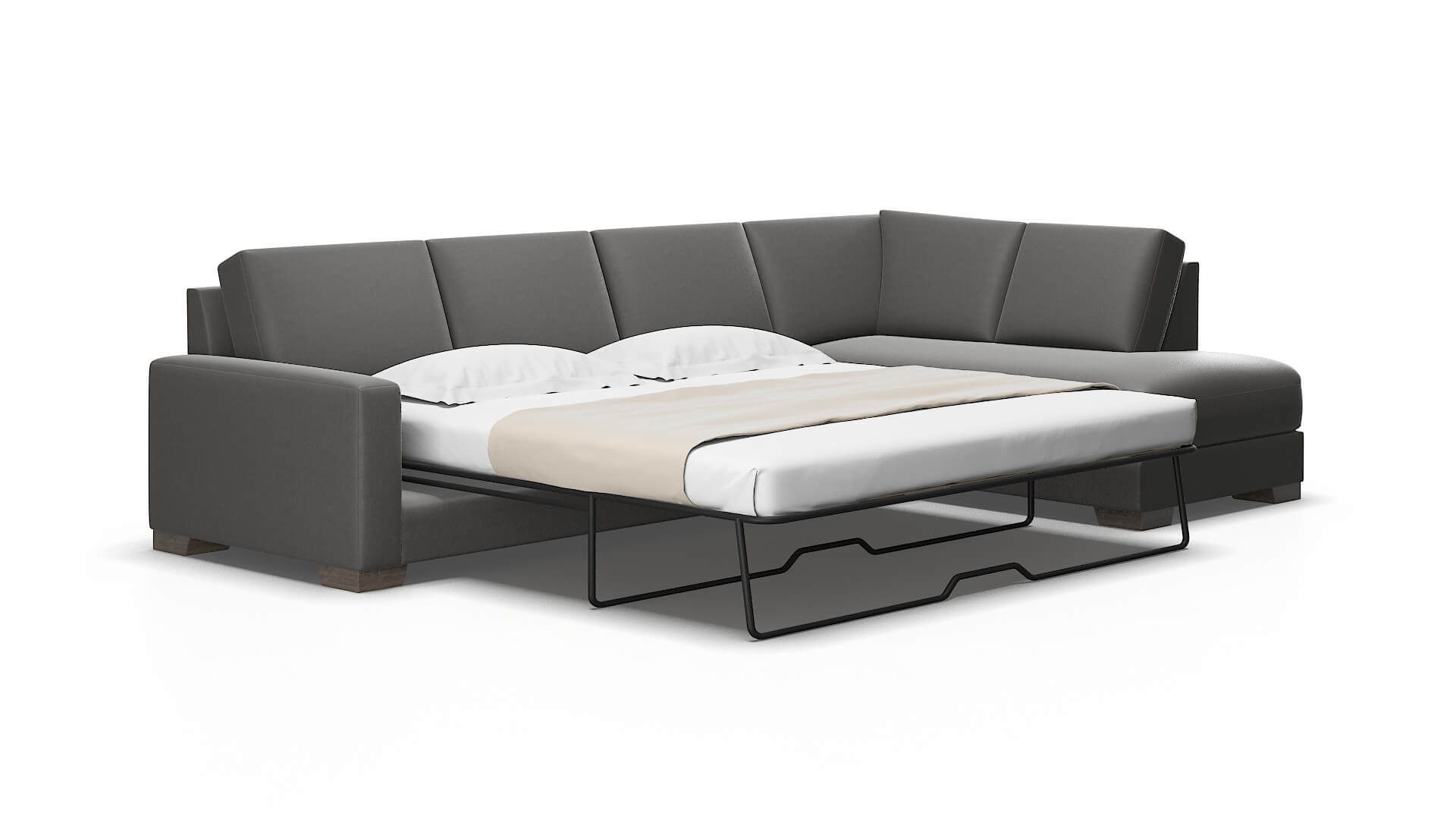 London Oakley Charcoal Panel Sleeper Espresso legs 2