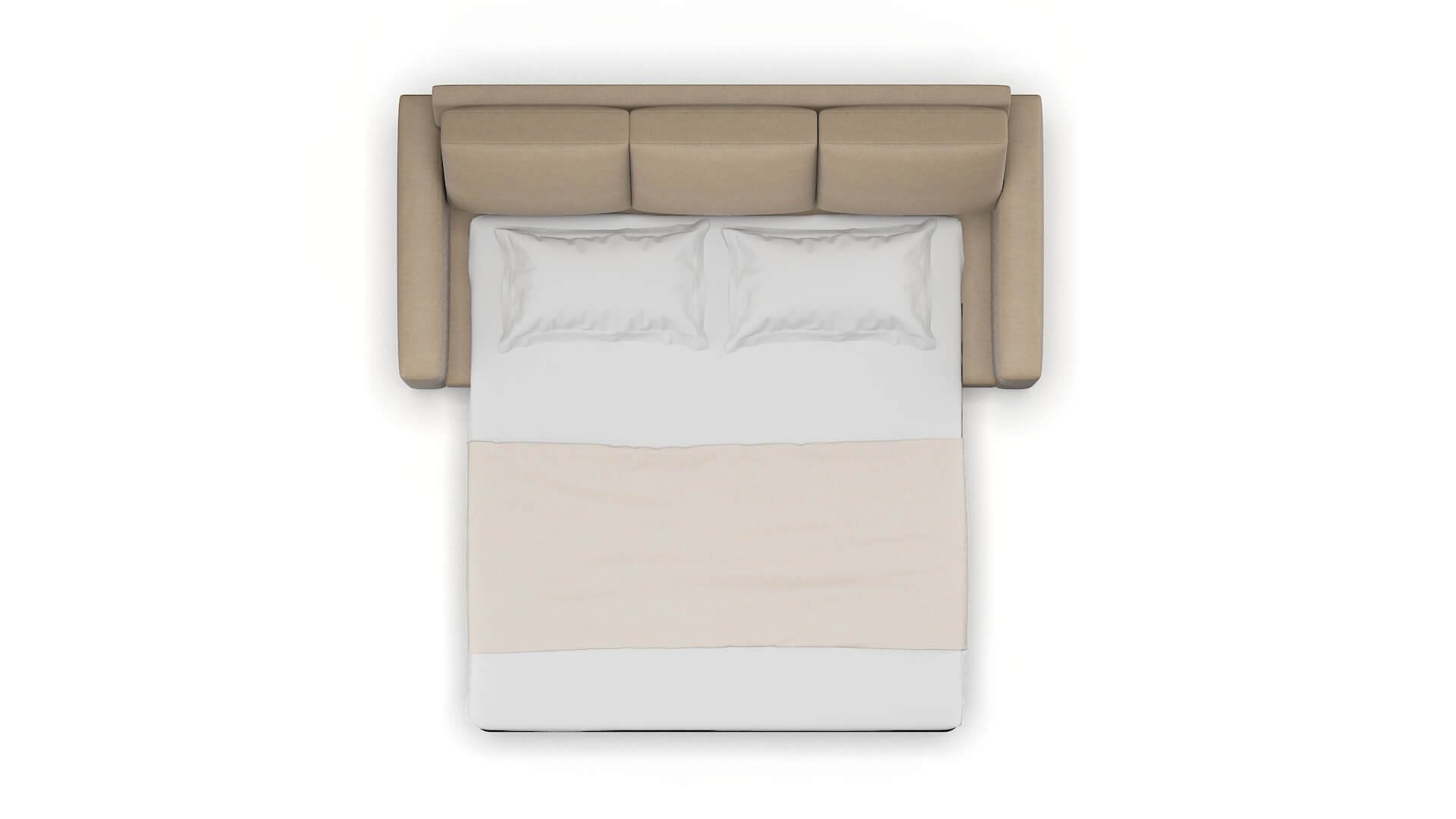 London Oakley Taupe Sofa Sleeper Espresso legs 3