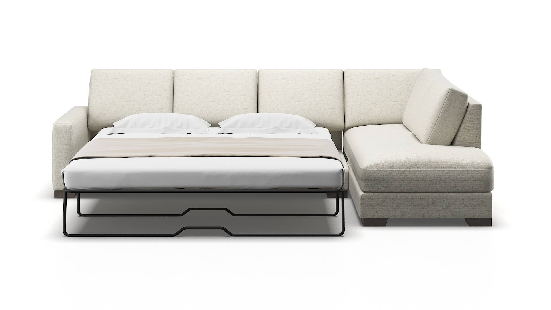 London Oceanside Birch Panel Sleeper Espresso legs 1