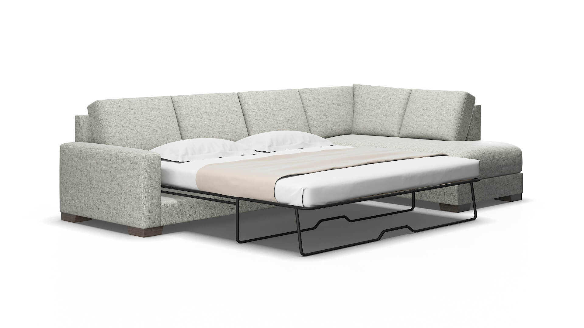 London Oceanside granite Panel sleeper Espresso Legs  2