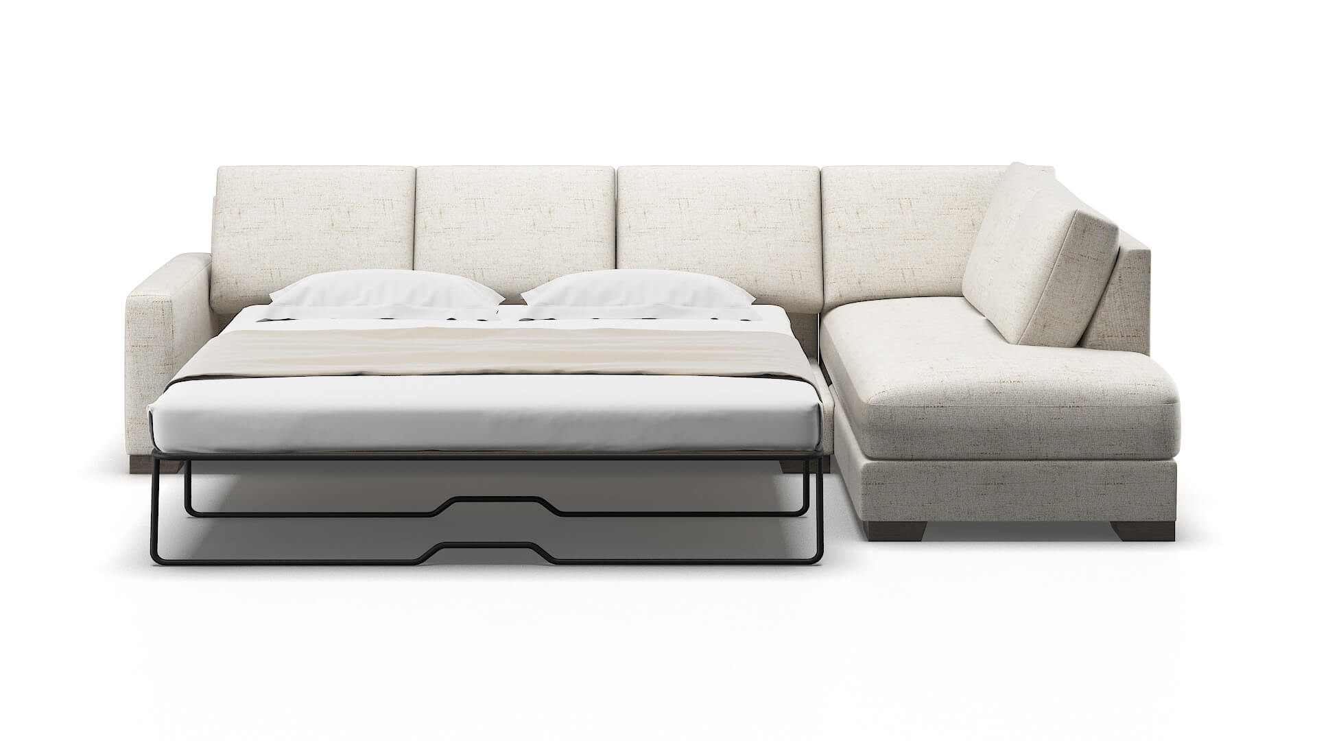 London Oceanside Natural Panel Sleeper Espresso legs 1