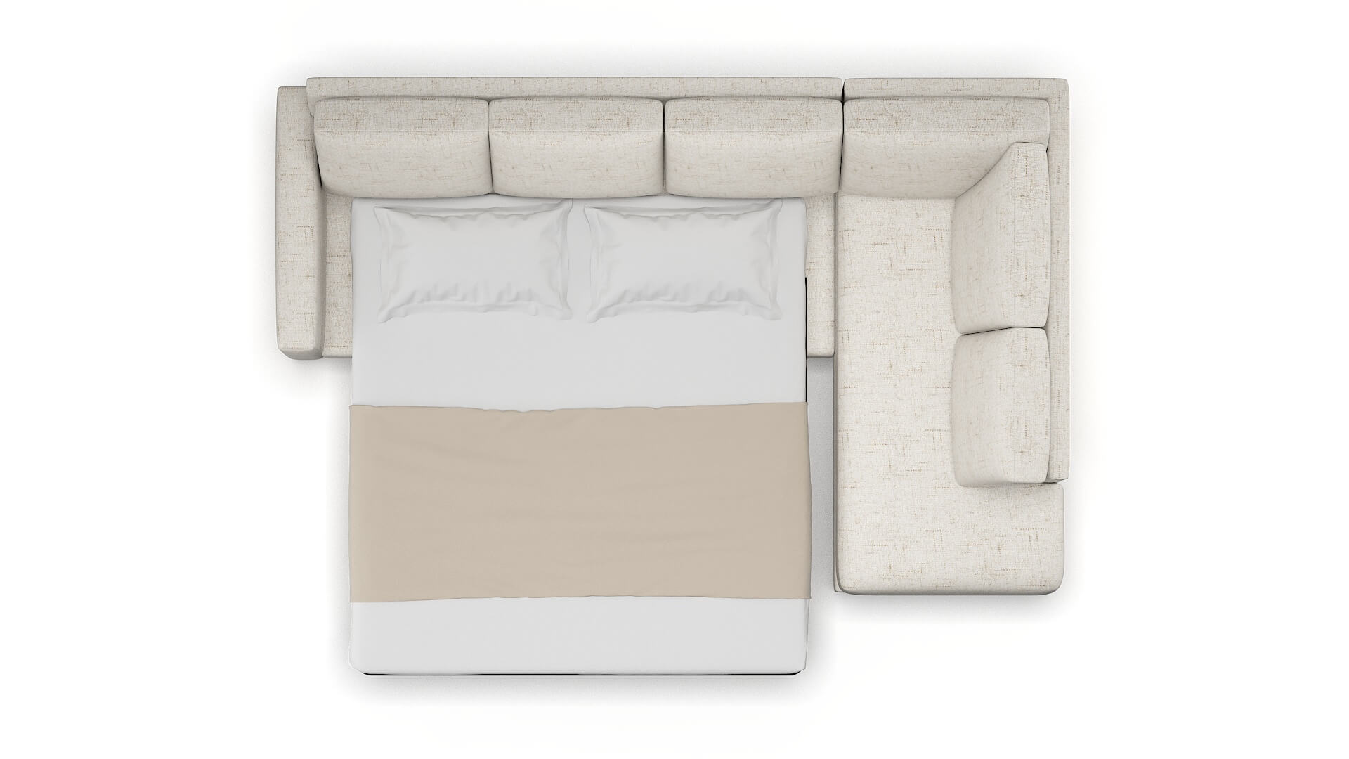 London Oceanside Natural Panel Sleeper Espresso legs 3