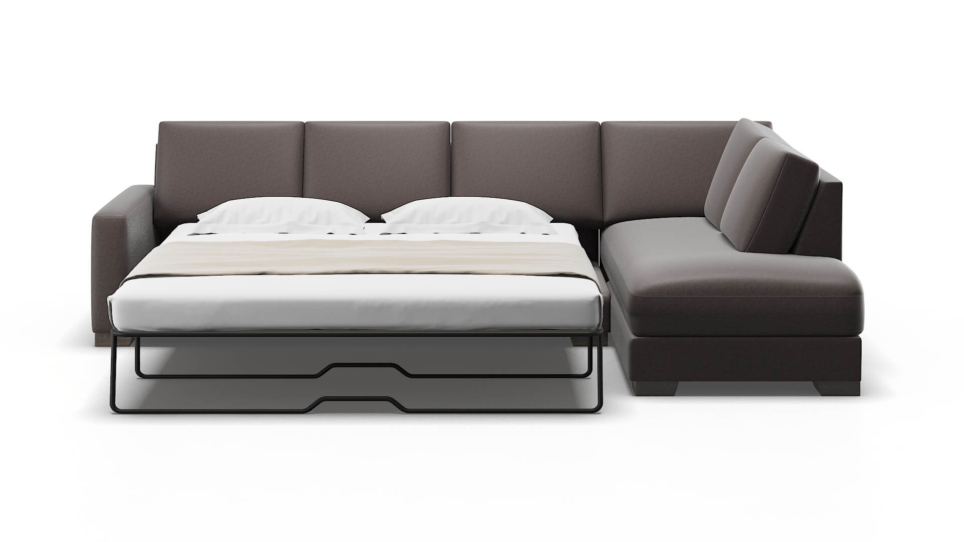 London Oscar Chocolate Panel Sleeper Espresso legs 1