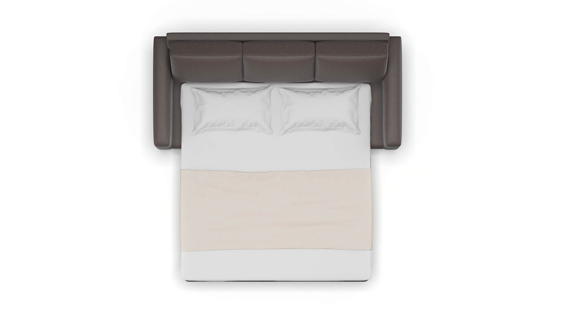 London Oscar Chocolate Sofa Sleeper Espresso legs 3