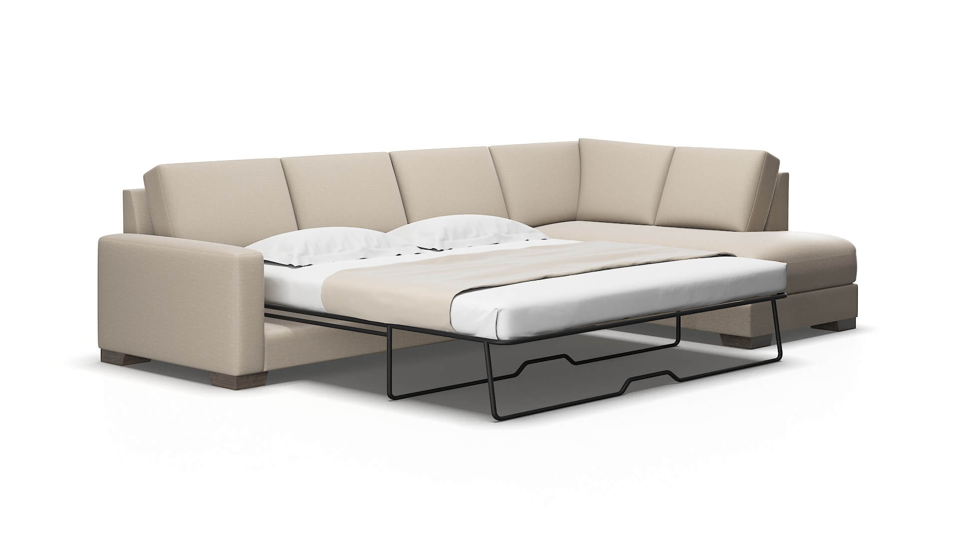 London Oscar linen Panel sleeper Espresso Legs  2