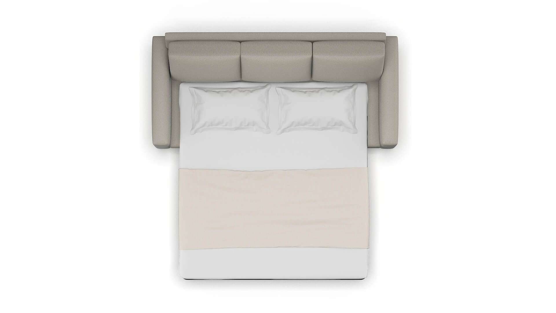 London Oscar Silver Sofa Sleeper Espresso legs 3