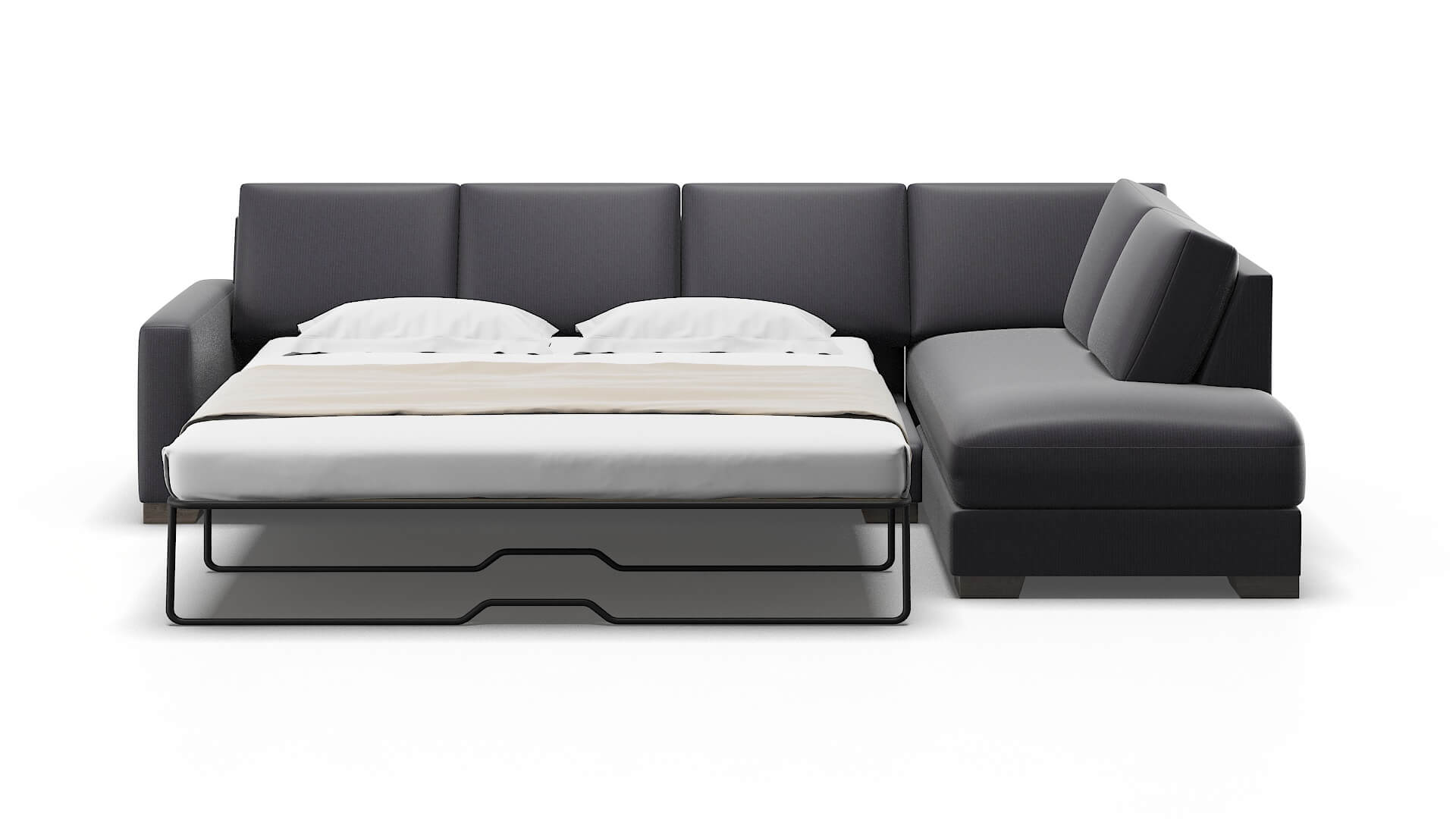 London Parker Charcoal Panel Sleeper Espresso legs 1